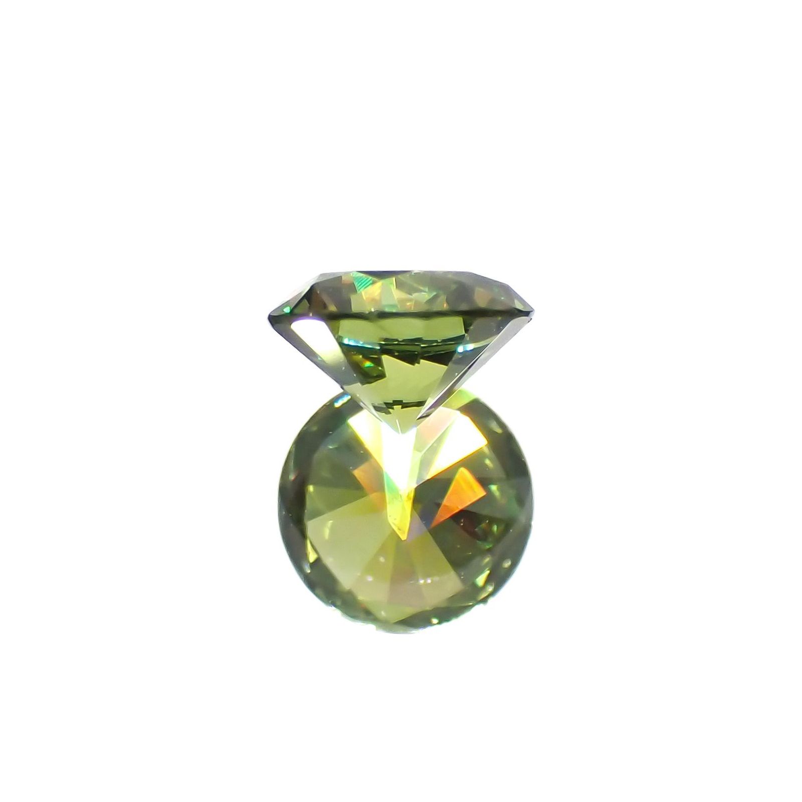 デマントイドガーネット(宝石名デマントイド・ガーネット)ロシア産 0.32ct 識別済[221219467]4.2x4.2mm前後