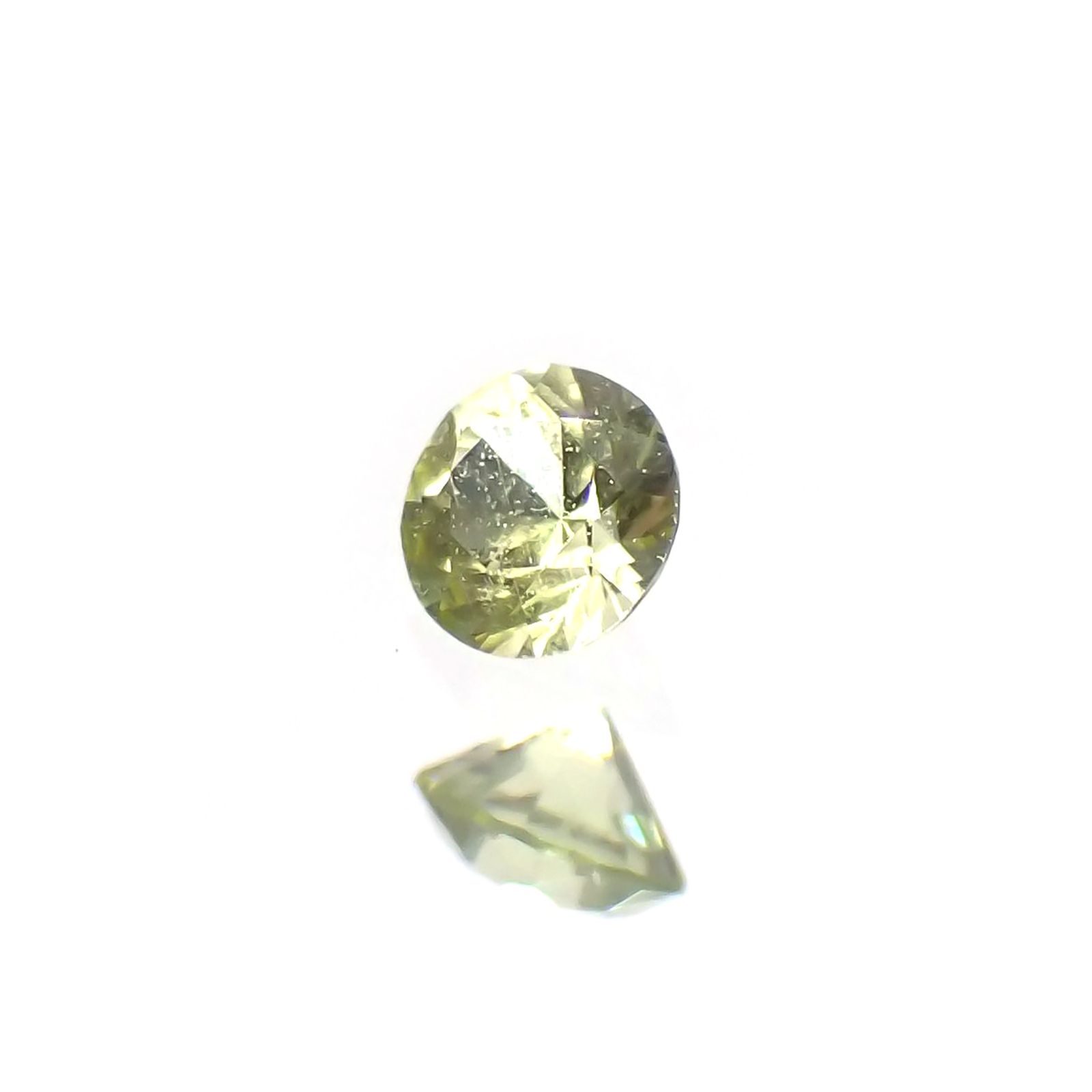 パラサイティックペリドット(宝石名ペリドット)採取地：ロシア 0.065ct 識別済[220616237]2.5x2.5mm前後