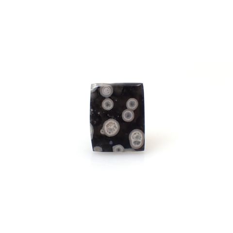 コスミックオブシディアン イタリア産 3.39ct [250730670]11.7x9.3mm前後
