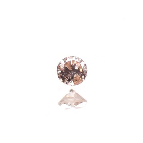 ピンクダイヤモンド(宝石名ダイヤモンド) I-1 / FANCY LIGHT BROWN PINK 0.082ct ソ付(CGL)[210812229]2.6×2.6mm前後