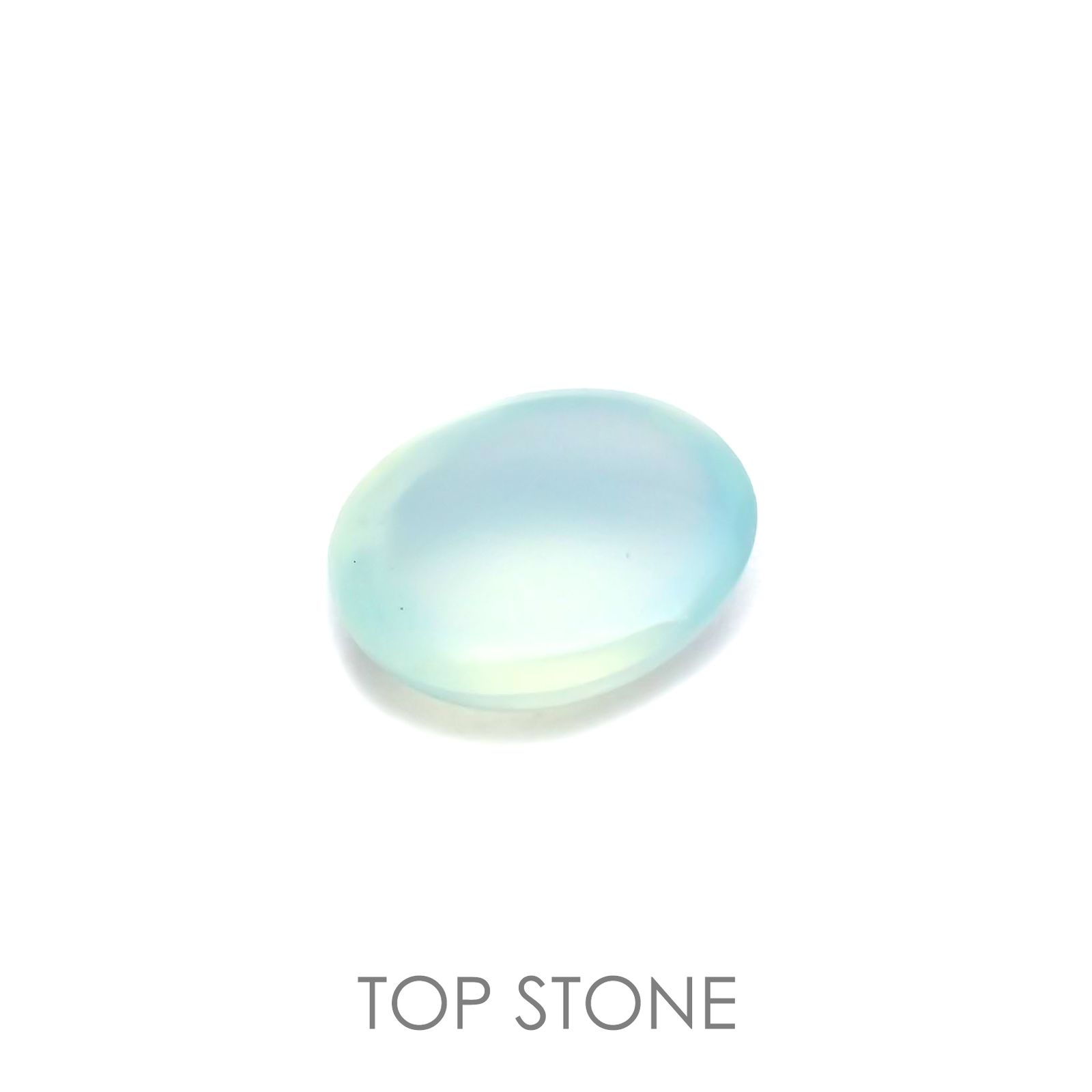 ブルーオパール(宝石名コモンオパール) ペルー産 1.21ct 識別済[21019182]8.7×7mm前後