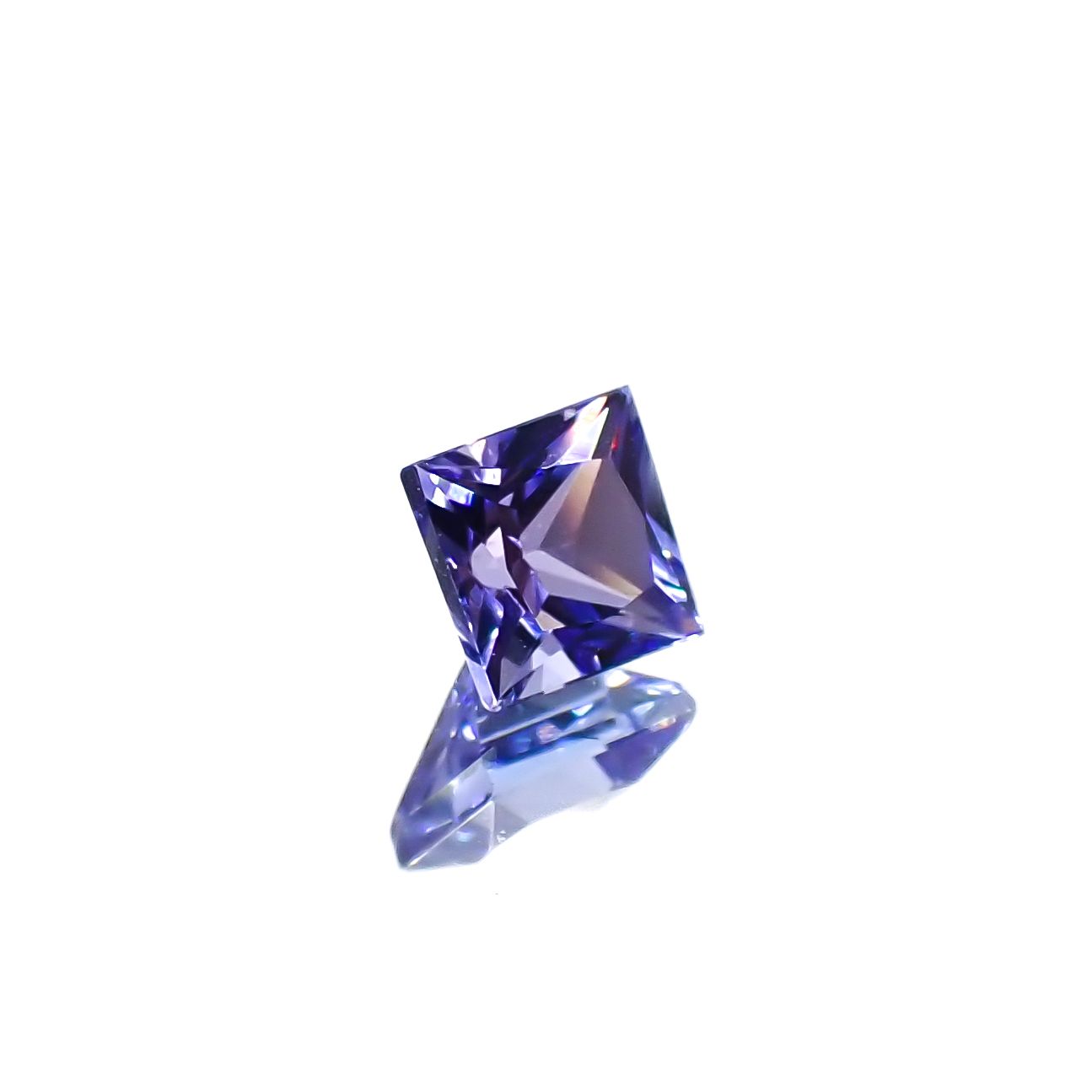 ◇プリンセスカット◇タンザナイト タンザニア産 0.42ct[240427141]4x3.9mm前後
