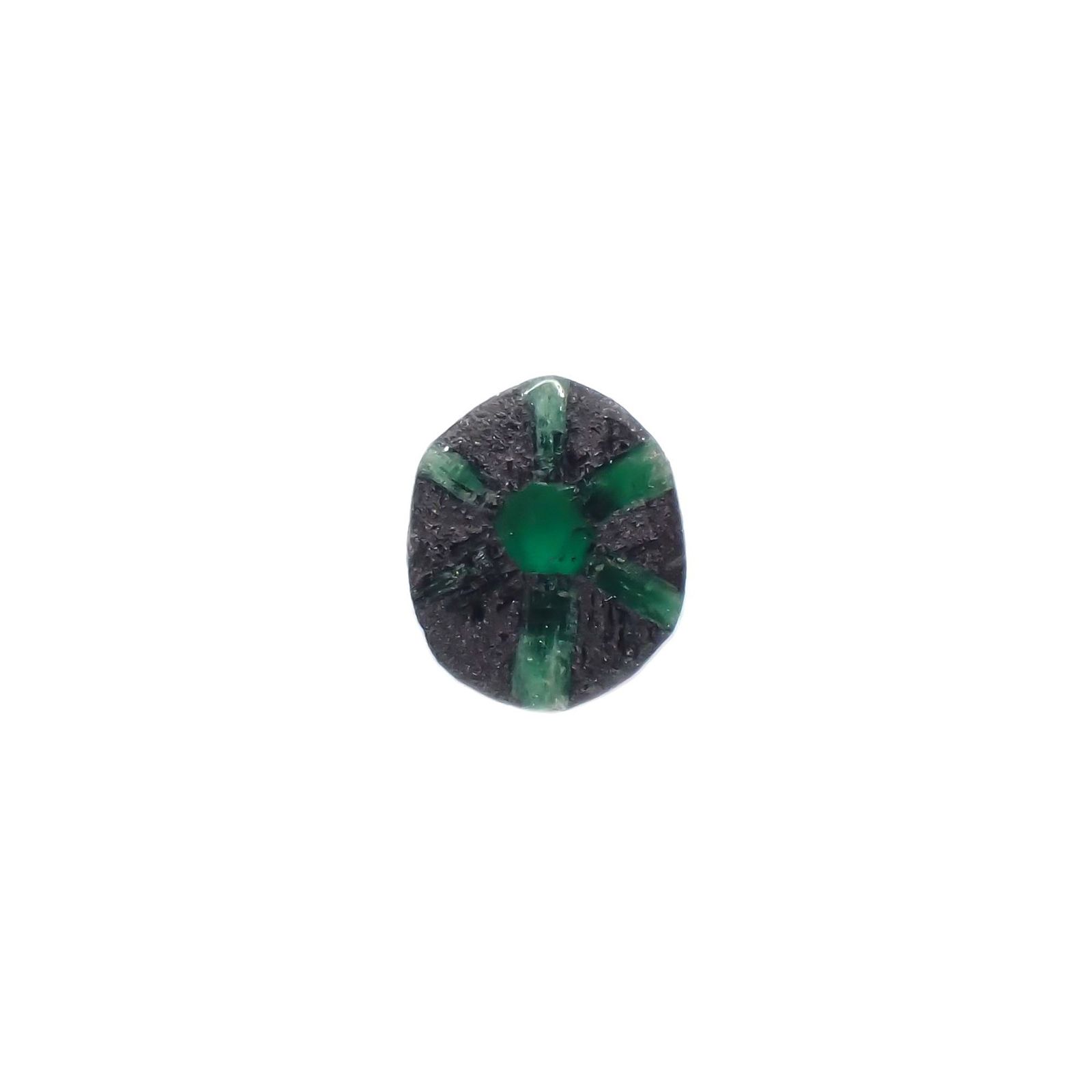 逆トラピッチェエメラルド(宝石名エメラルド)コロンビア産 識別済 0.23ct / 5x4.2mm前後 [260424415]