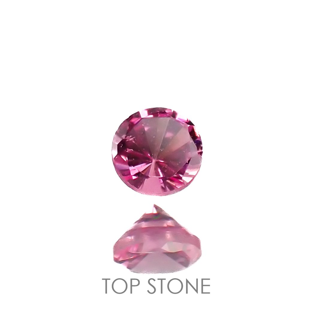 ホットピンクスピネル(宝石名ピンク・スピネル)タンザニア産 0.12ct 識別済[220616597]2.9x2.9mm前後