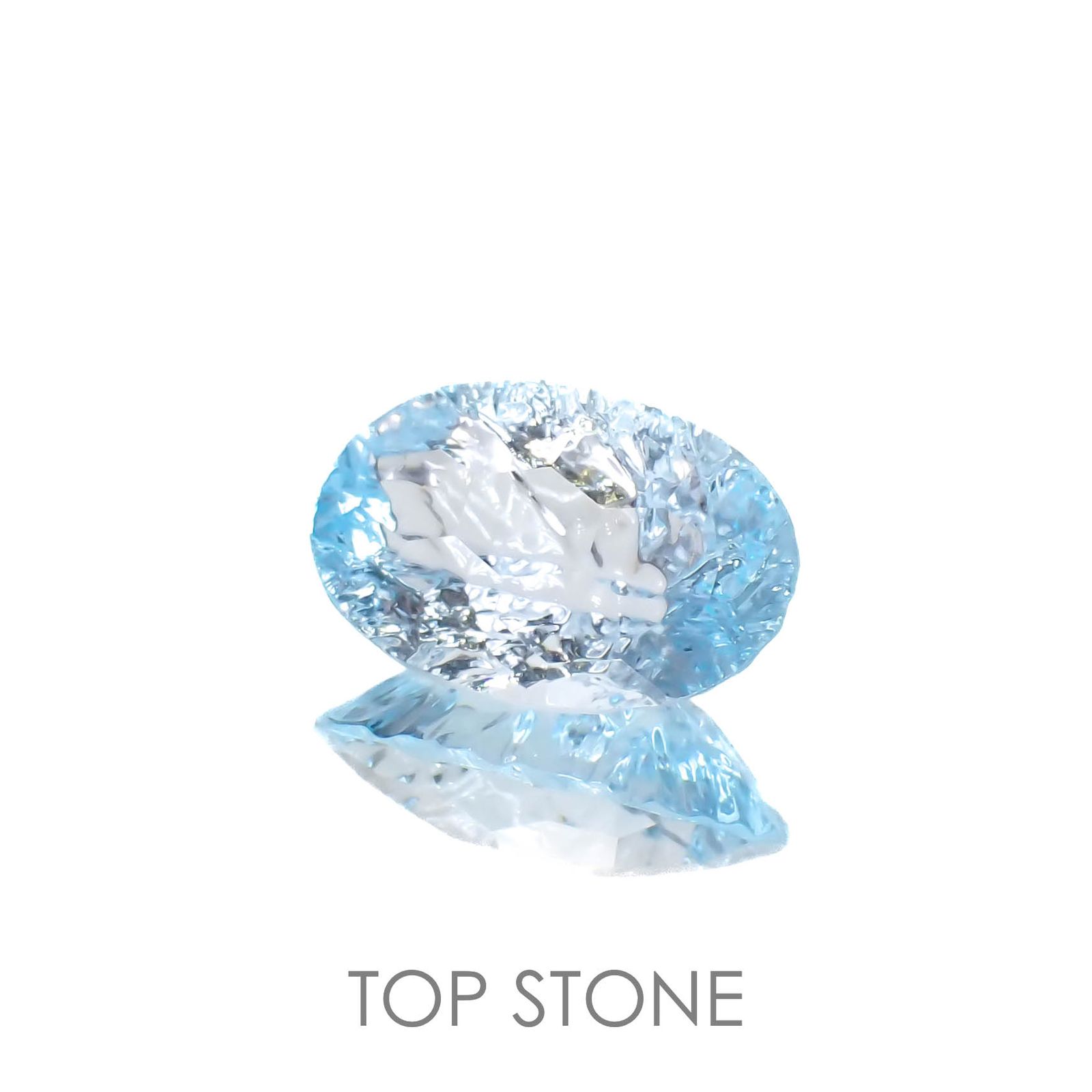 ◇カスタムカット◇ブルートパーズ ブラジル産 3.70ct[221219342]12.1x8.1mm前後