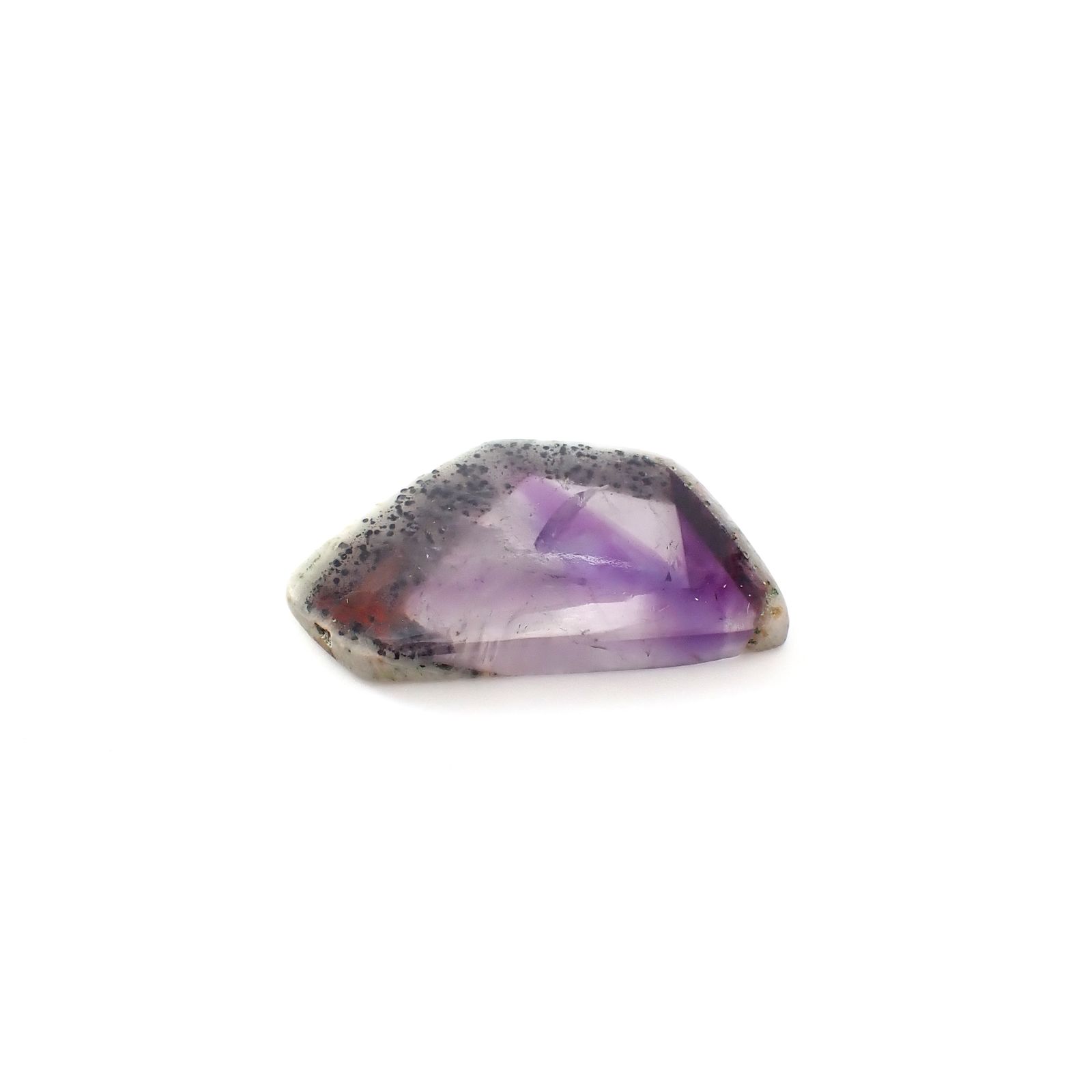 ◇フリーフォーム◇トラピッチェアメジスト 母岩付き ブラジル産 22.83ct [250730687]20.2x34mm前後