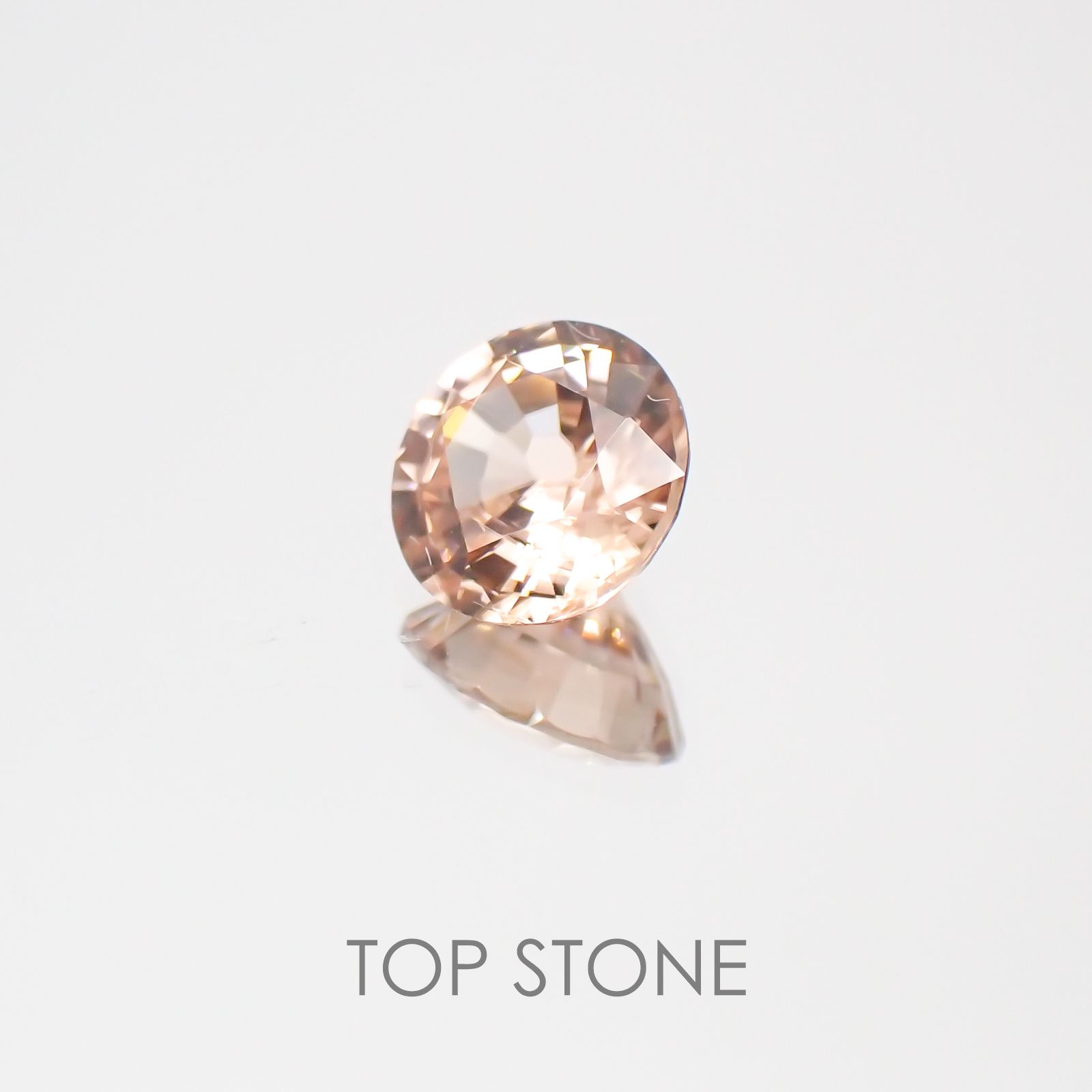 オレンジジルコン(宝石名ジルコン) スリランカ/カンボジア産 1.12ct 識別済[20128045]6.2×6.2mm前後