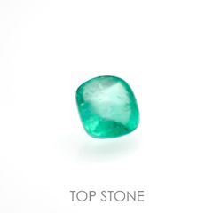◇シュガーローフカット◇エメラルド(宝石名エメラルド)コロンビア産 0.55ct 識別済[220515951]4.8x4.7mm前後