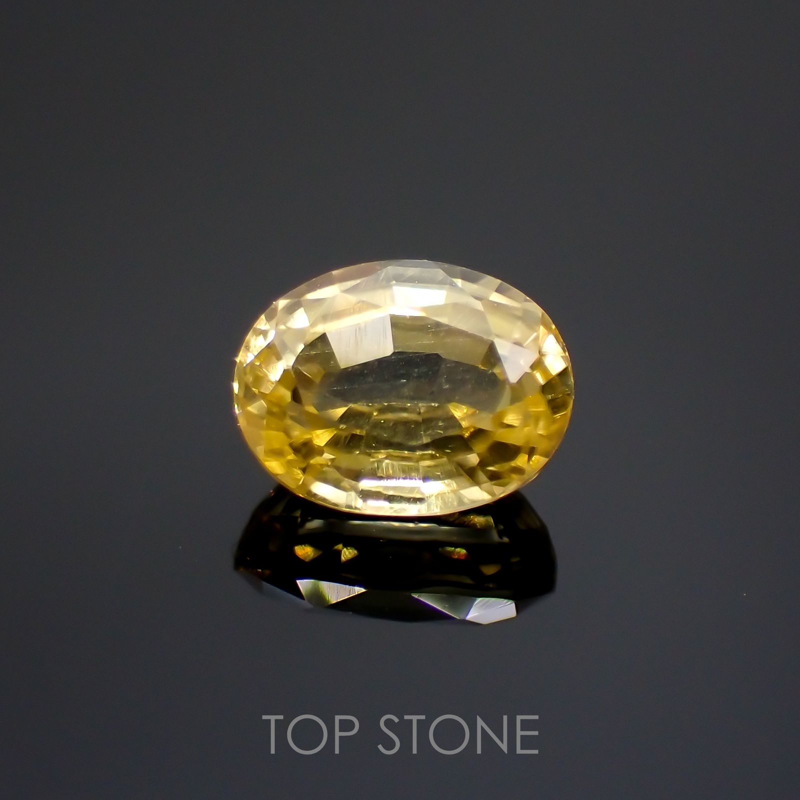 イエロージルコン(宝石名ジルコン) スリランカ/カンボジア産 1.58ct 識別済[20118073]6.9×5.5mm前後