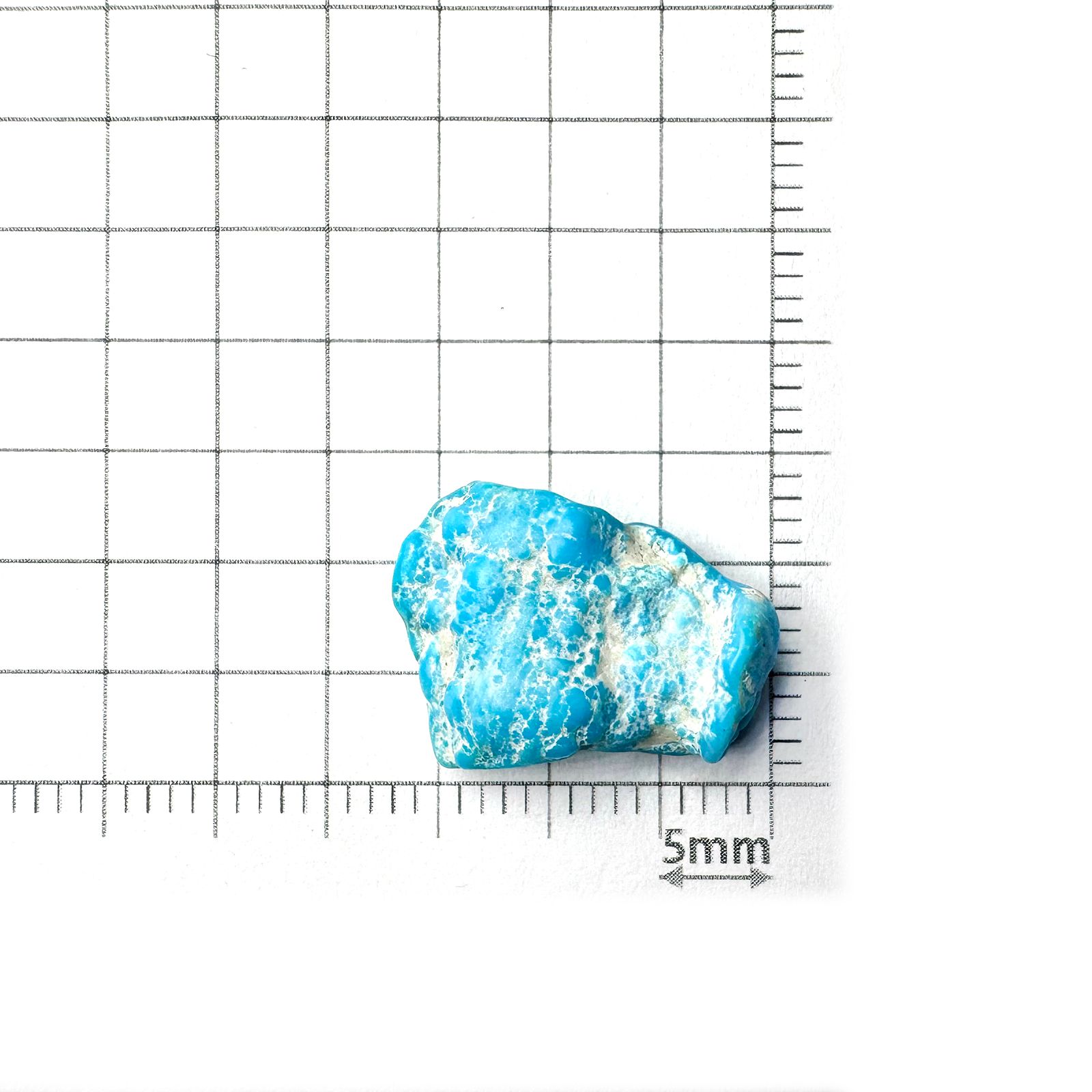 ターコイズ 原石 アメリカ・アリゾナ州キングマン産 6.13ct[240226367]16.8x12.3mm前後