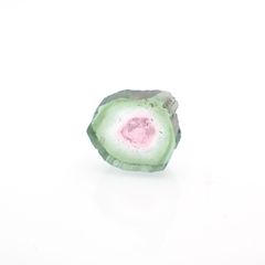 ウォーターメロントルマリン 原石スライス コンゴ民主共和国産 3.19ct[221018615]9.5x10.6mm前後