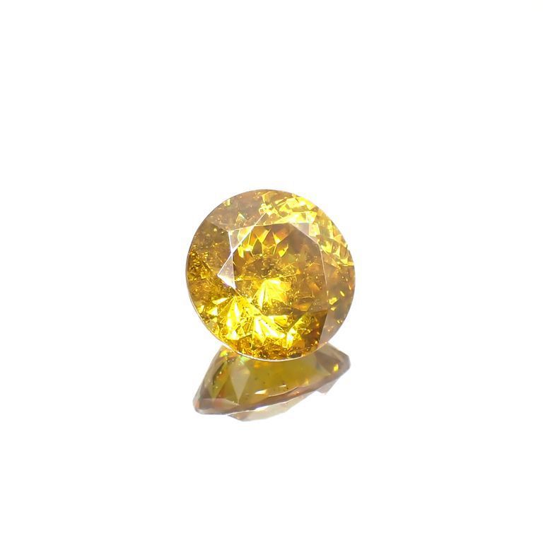 イエロースファレライト(宝石名イエロー・スファレライト)スペイン・カンタブリア州サンタンデール産 10.188ct ソ付(彩珠)[221018956]12.8x12.8mm前後