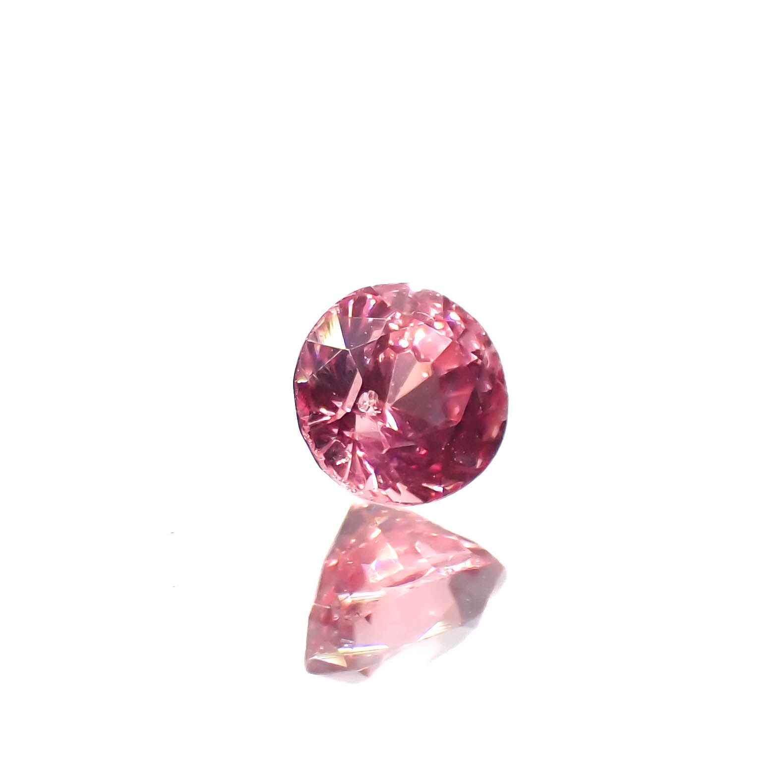 ピンクスピネル パパラチャカラー タンザニア産 0.19ct[230522129]3.3x3.2mm前後