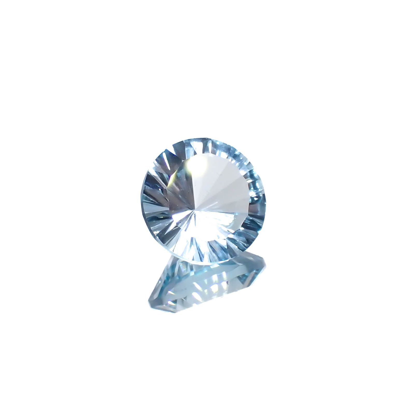 ブルートパーズ ブラジル産 4.33ct[221219313]10.2x10.2mm前後