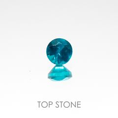 ネオンブルーアパタイト ブラジル産 ルース 0.1ct[20117504]2.7×2.6mm前後
