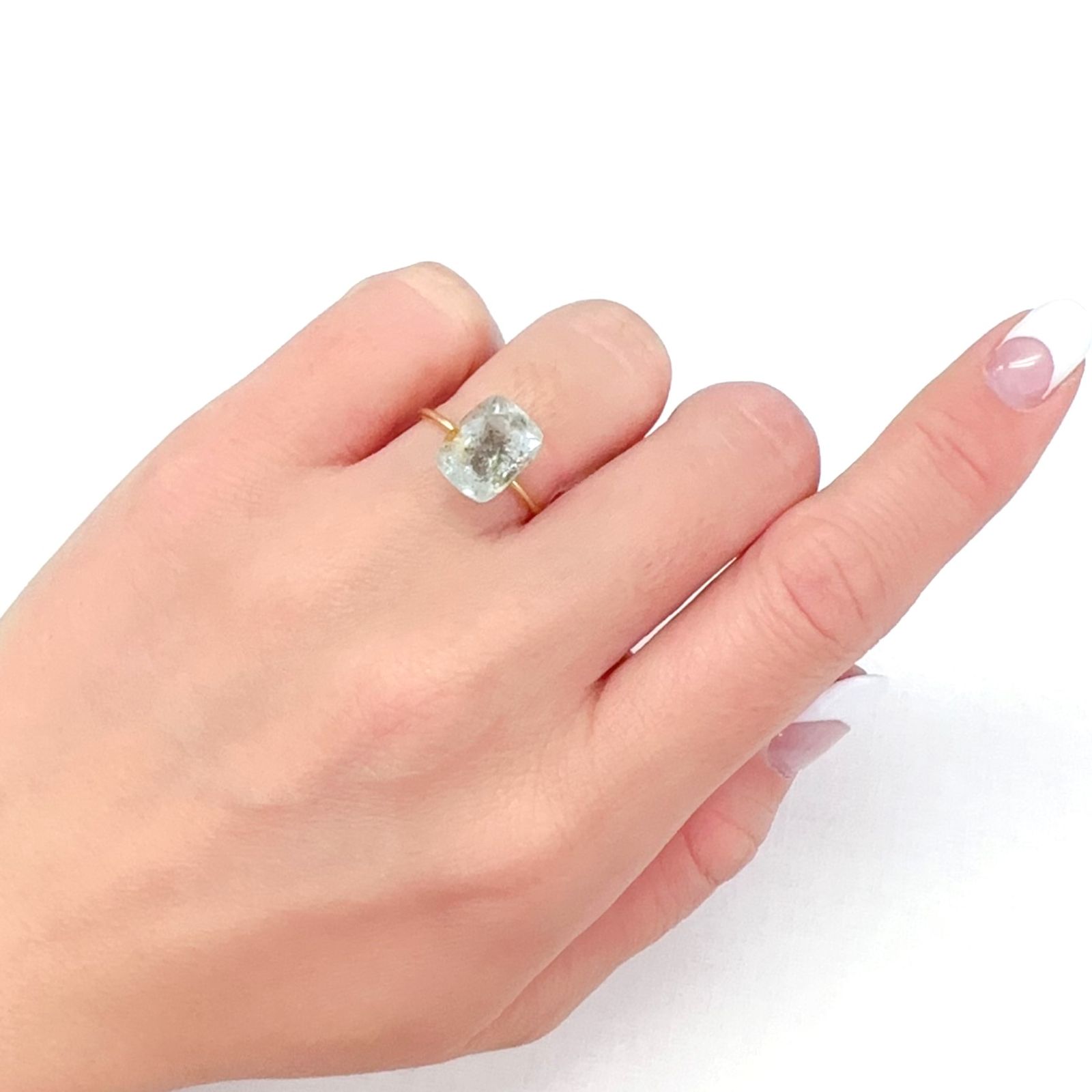 オーロラアクアマリン ブラジル産 3.33ct[231224677]10.4x8.2mm前後