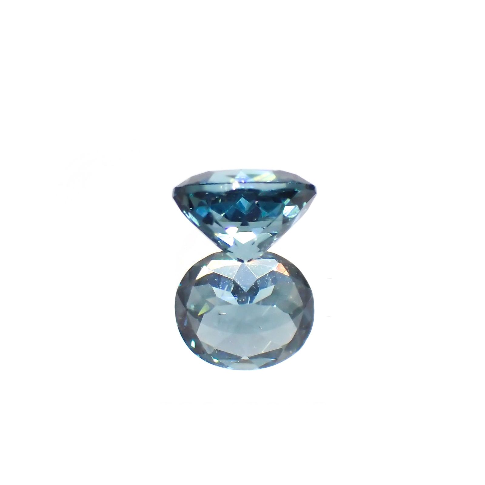 ブルートルマリン(宝石名トルマリン)アフガニスタン産 0.44ct 識別済[250115312]5.1x4.4mm前後