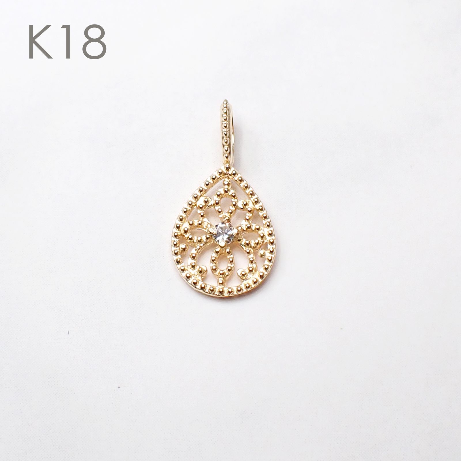 ◇K18/K10 Beata（ビィータ）◇ティアドロップ [ラッキーチャーム/ペンダントトップ※チェーン別売り]