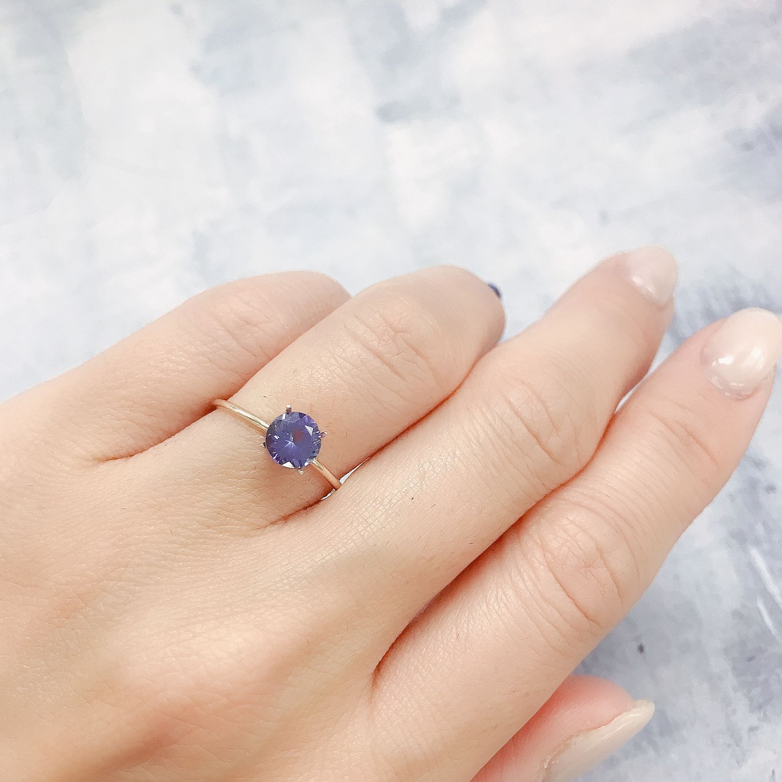 タンザナイト(宝石名タンザナイト)タンザニア産 0.67ct 識別済[220516040]5.9x5.9mm前後