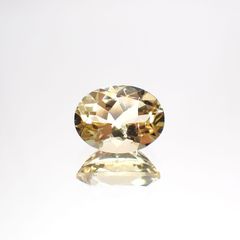 イエローベリル(宝石名イエロー・ベリル)ブラジル産 1.24ct 識別済[220114234]8.1x6.2mm前後