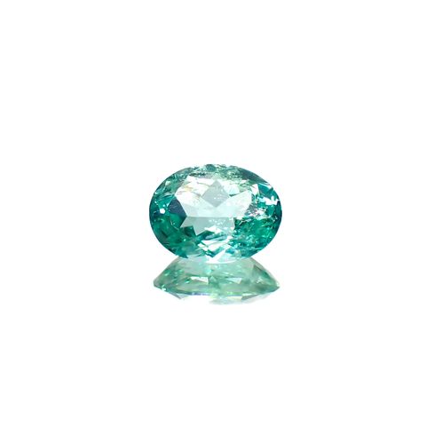 パライバトルマリン(宝石名トルマリン/別名パライバ・トルマリン)ブラジル・キントス鉱山産 0.42ct 識別済[240928719]5.7x4.3mm前後