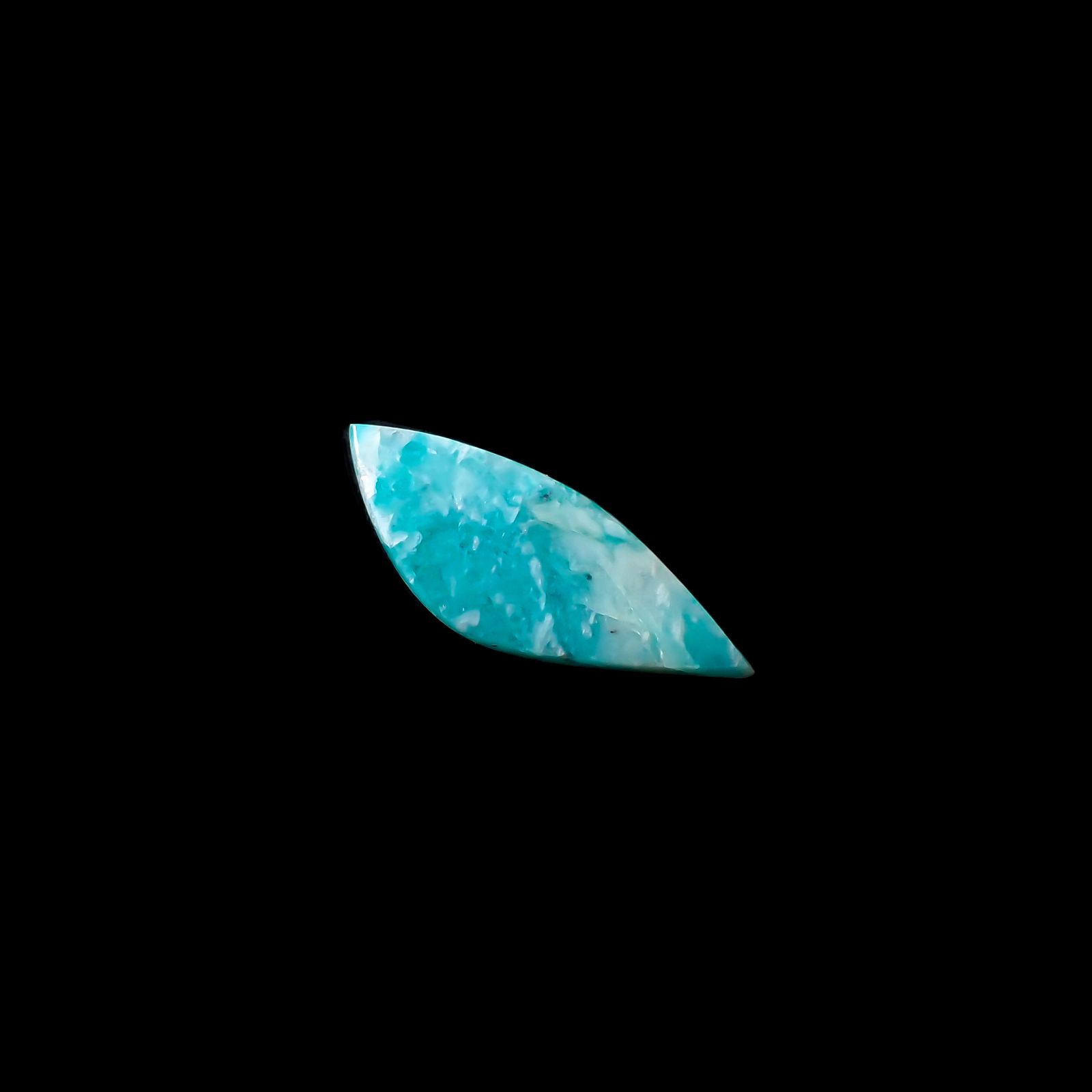 ◇フリーフォーム◇マトリックスアマゾナイト(アマゾナイトインクォーツ/フェルドスパー) ブラジル産 5.95ct[240226341]24x9mm前後