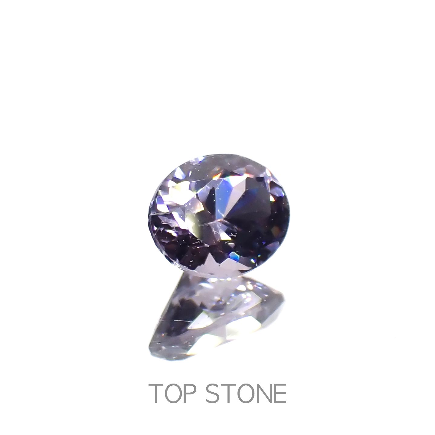 パープルスピネル(宝石名スピネル)ビルマ/マダガスカル産 0.42ct 識別済[230220657]4.9x4mm前後