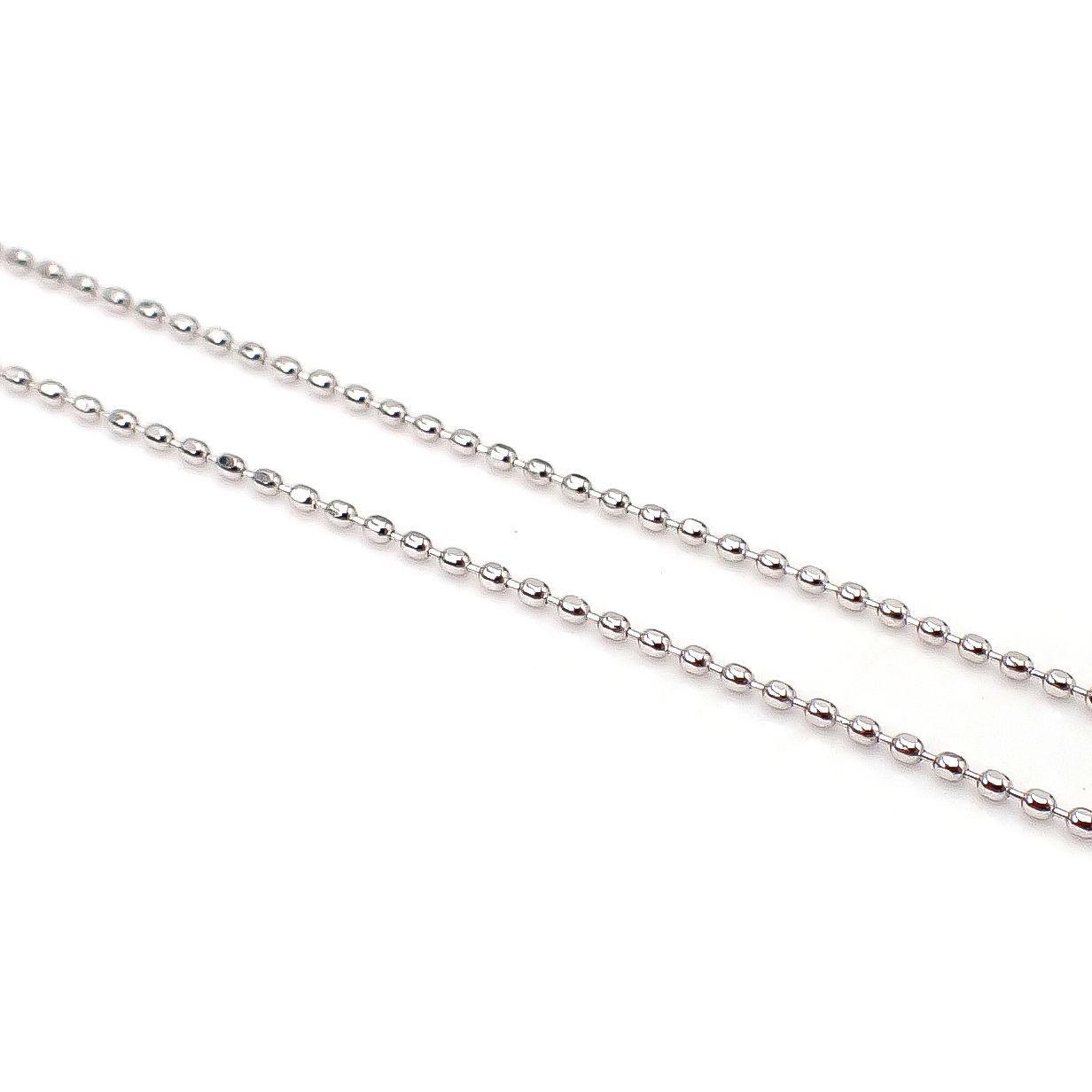 K18WGスライドピンチェーン カットボール[325]0.8mm 45cm