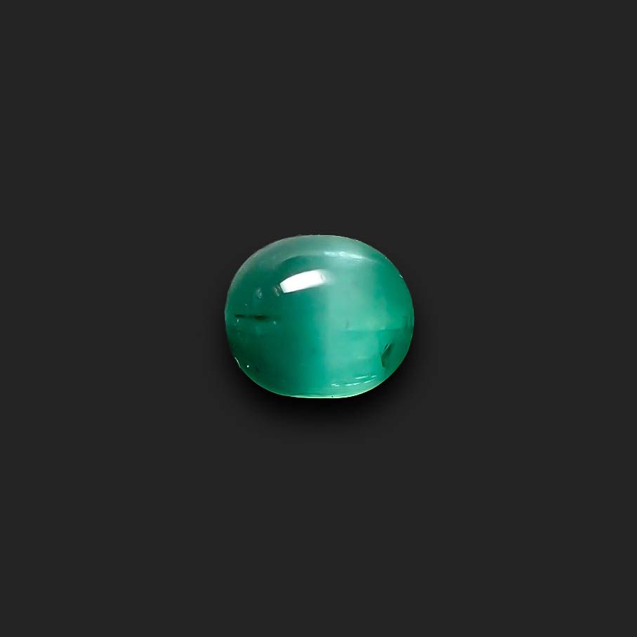 エメラルドキャッツアイ コロンビア産 1.12ct[240427224]6.4x5.3mm前後
