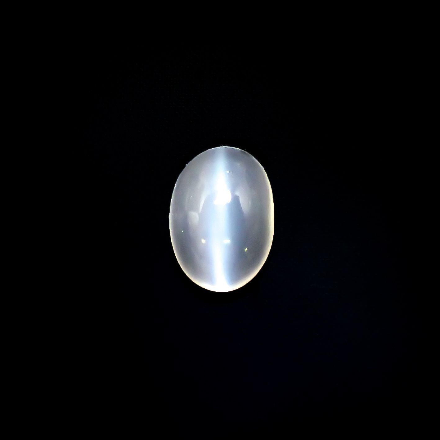 ムーンストーンキャッツアイ(宝石名ムーンストーン・キャッツアイ) インド産 1.37ct 識別済[210611343]7.9×5.7mm前後