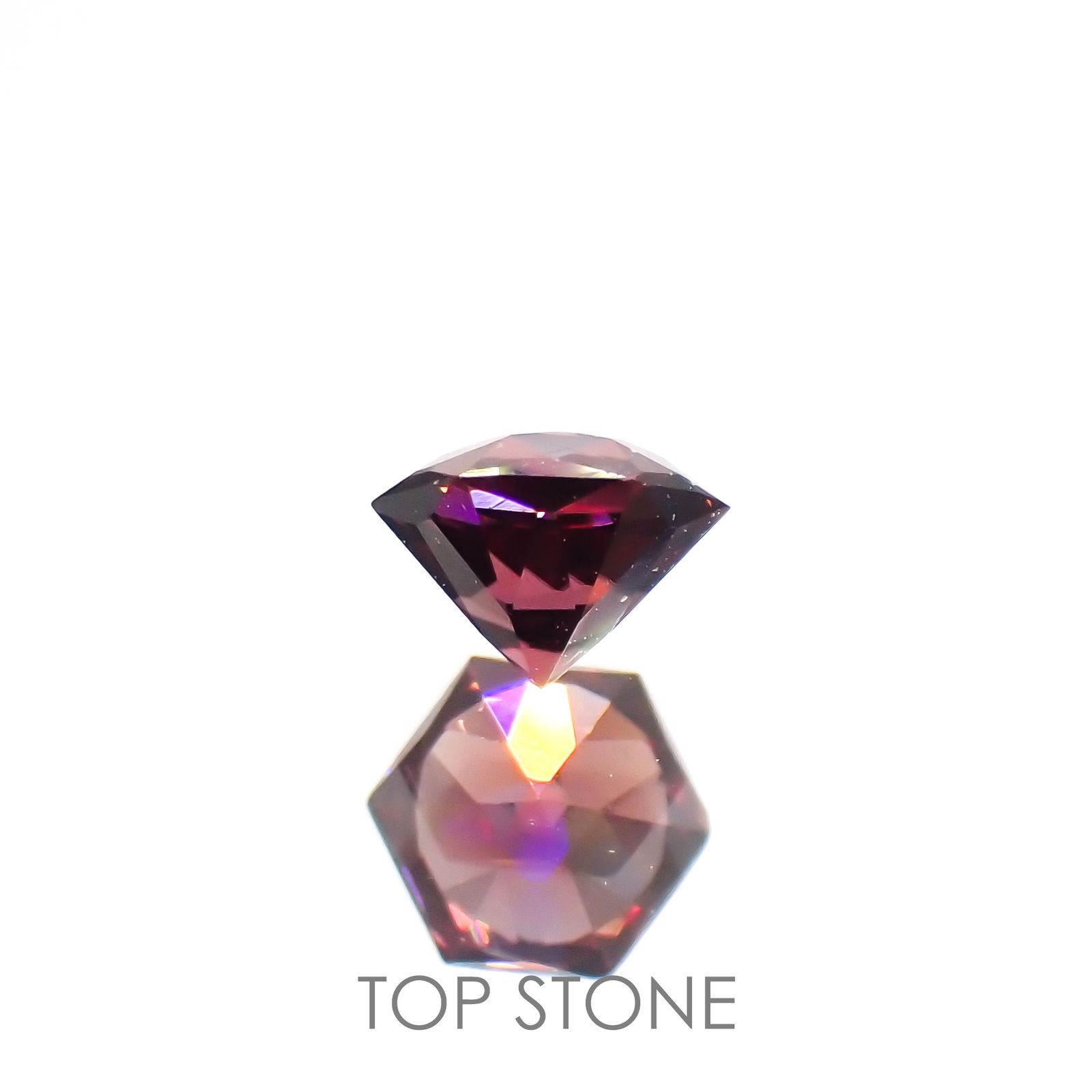 ◇ヘキサゴンカット◇ピンクジルコン(宝石名ジルコン)スリランカ/カンボジア産 0.45ct 識別済[220114935]3.9x3.9mm前後