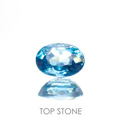ブルージルコン(宝石名ジルコン) カンボジア産 1.42ct 識別済[20063102]7.1×5mm前後