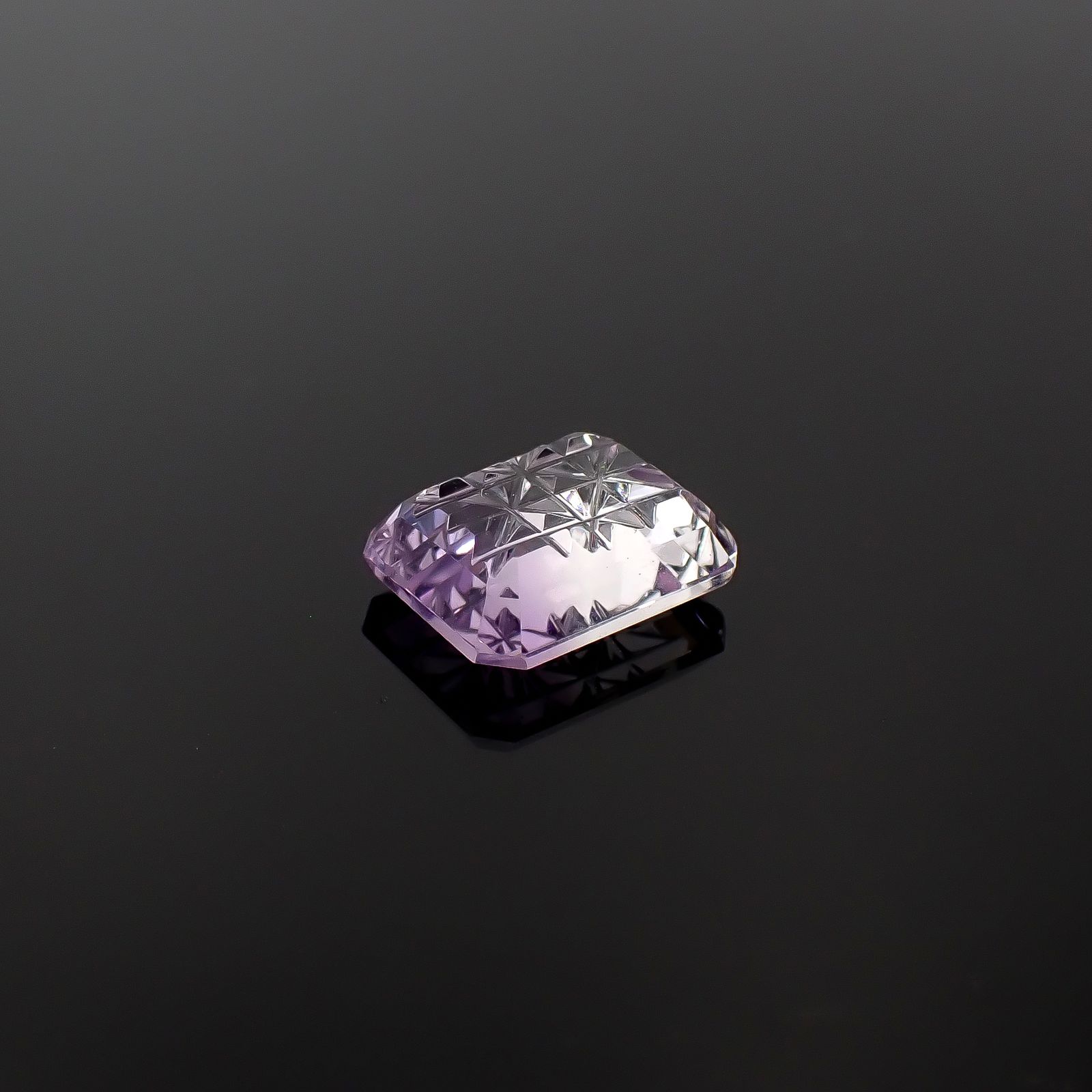 ◇甲州貴石切子Plus Three◇アワーグラスアメジスト カード付き モロッコ産 2.73ct [250630487]10.1x8mm前後