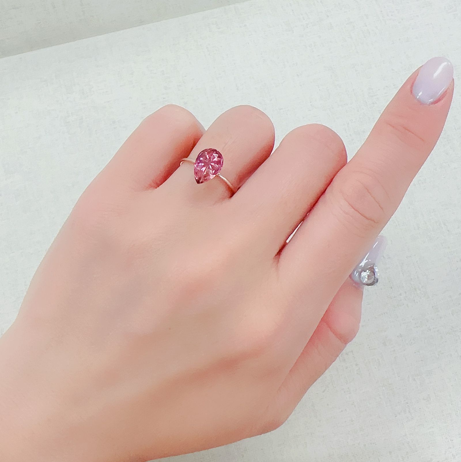 ◇甲州貴石切子Plus Three◇ピンクトルマリン カード付き(宝石名ピンク・トルマリン)ブラジル産 1.37ct 識別済[230321255]10x6.9mm前後