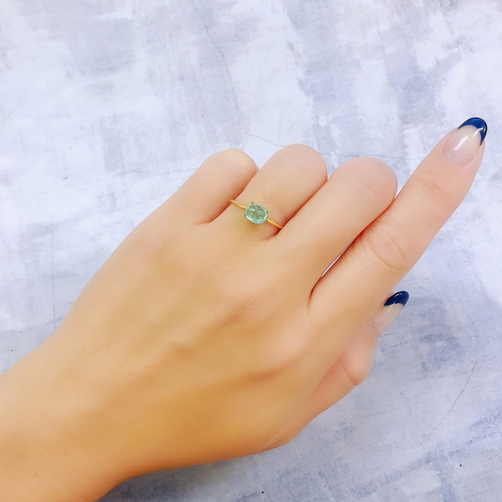 パライバトルマリン(宝石名トルマリン/別名パライバ・トルマリン)ブラジル・キントス鉱山産 0.792ct ソ付(宝貴協)[221018759]6.1x5.1mm前後