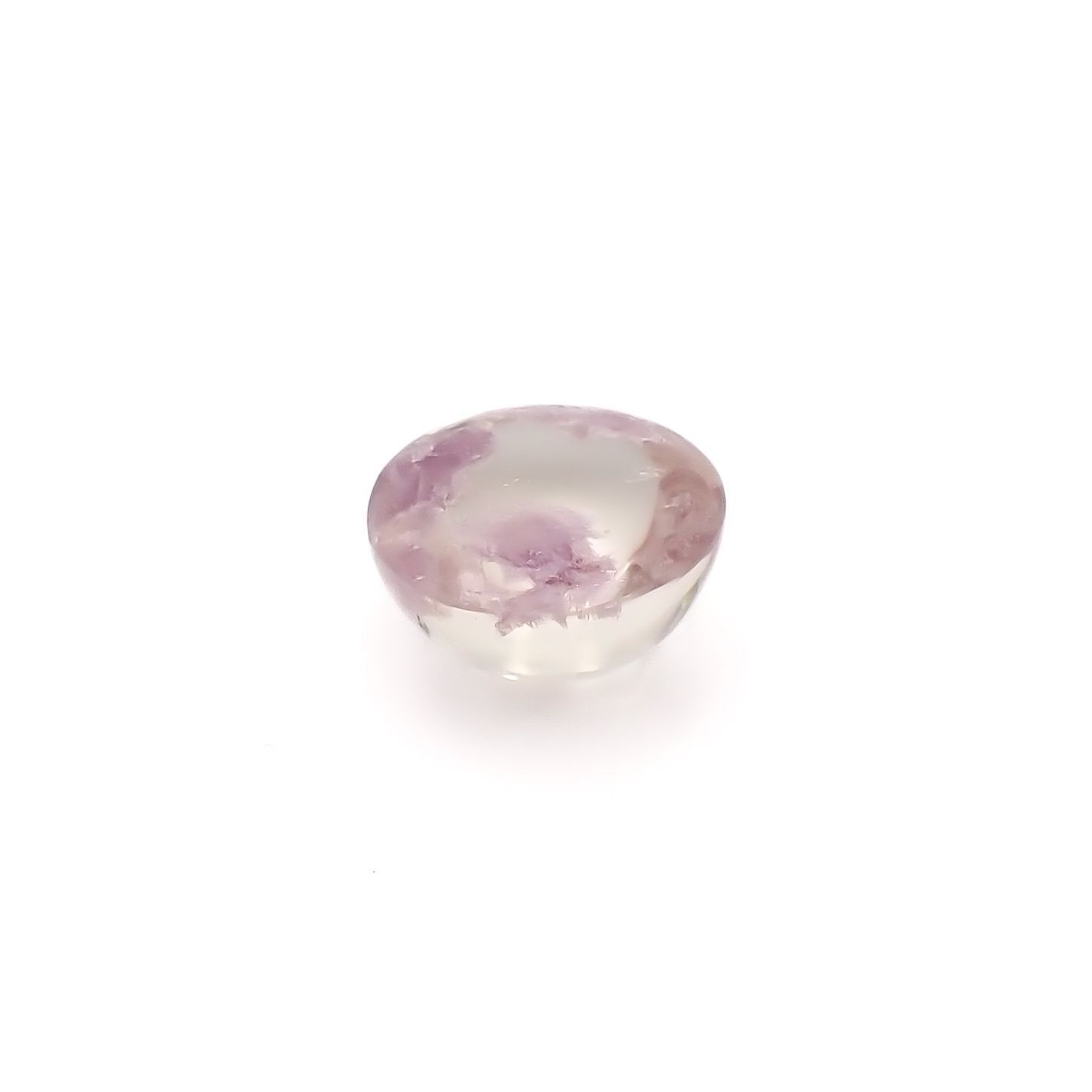 レピドライトインクォーツ ブラジル・ミナスジェライス州産 8.46ct / 12.9x12.8mm前後 [260331884]