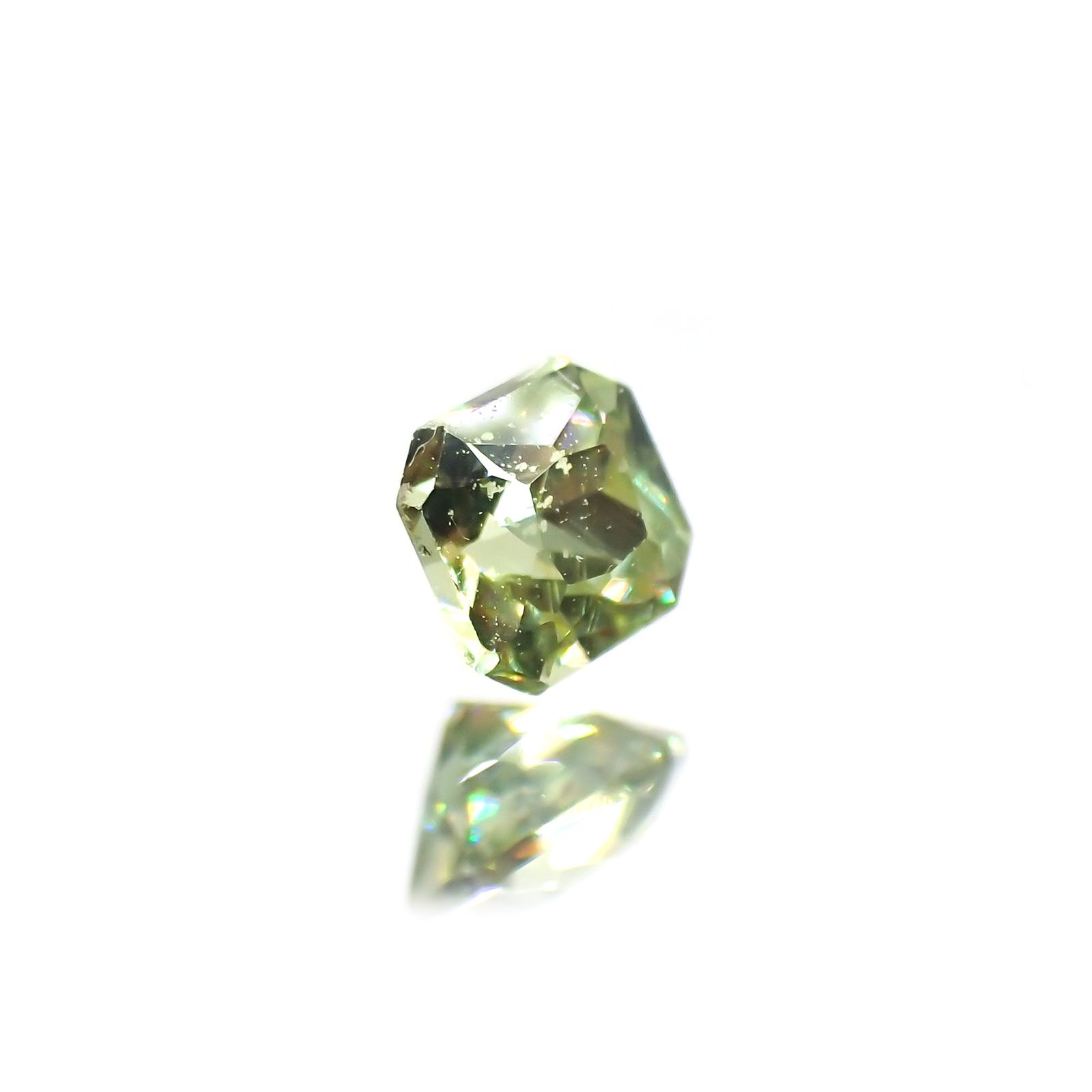 デマントイドガーネット(宝石名デマントイド・ガーネット) ナミビア産 0.17ct 識別済[210912792]2.9×2.9mm前後