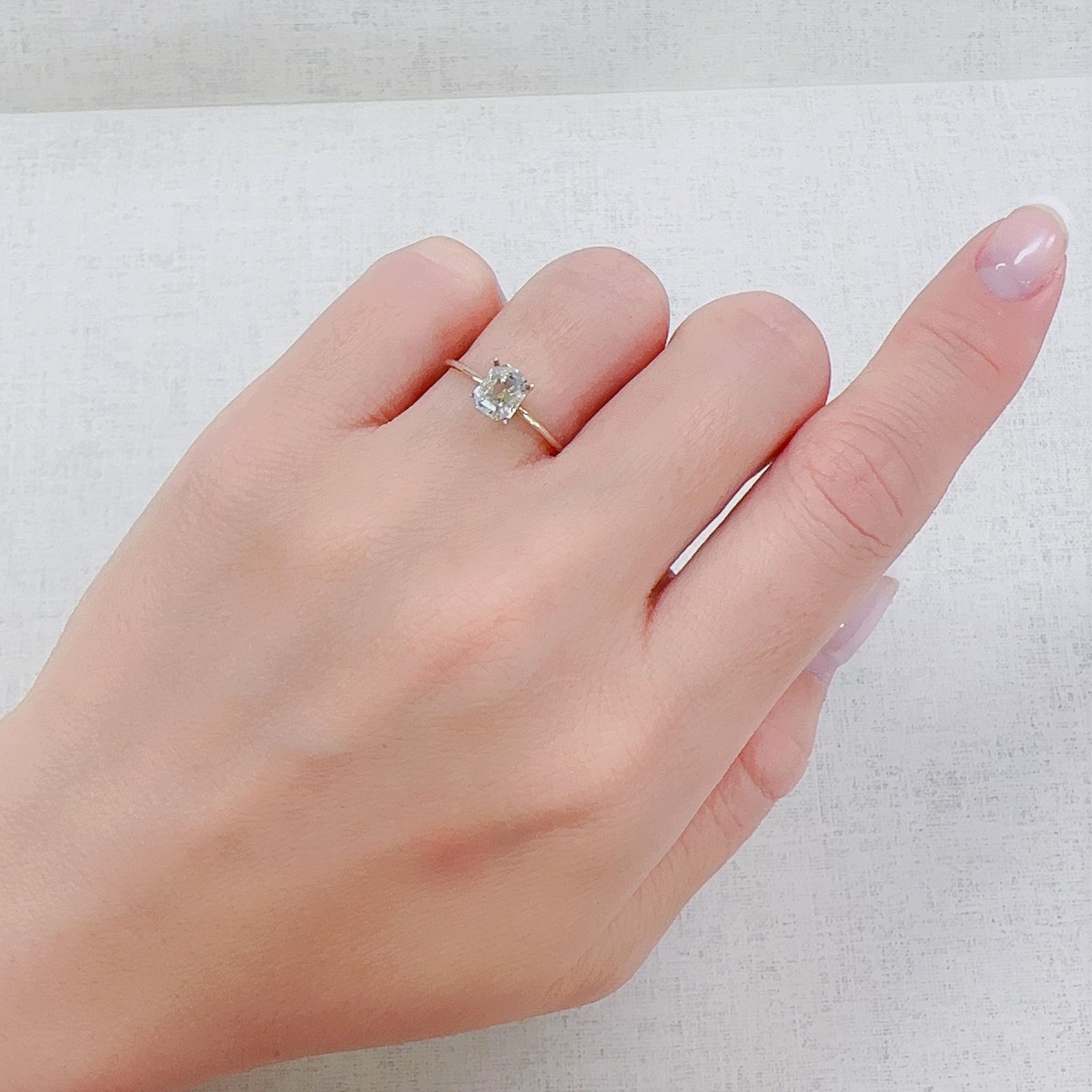 ◇オクタゴンカット◇オイルインクォーツ パキスタン産 0.65ct [230522094]5.9x4.7mm前後