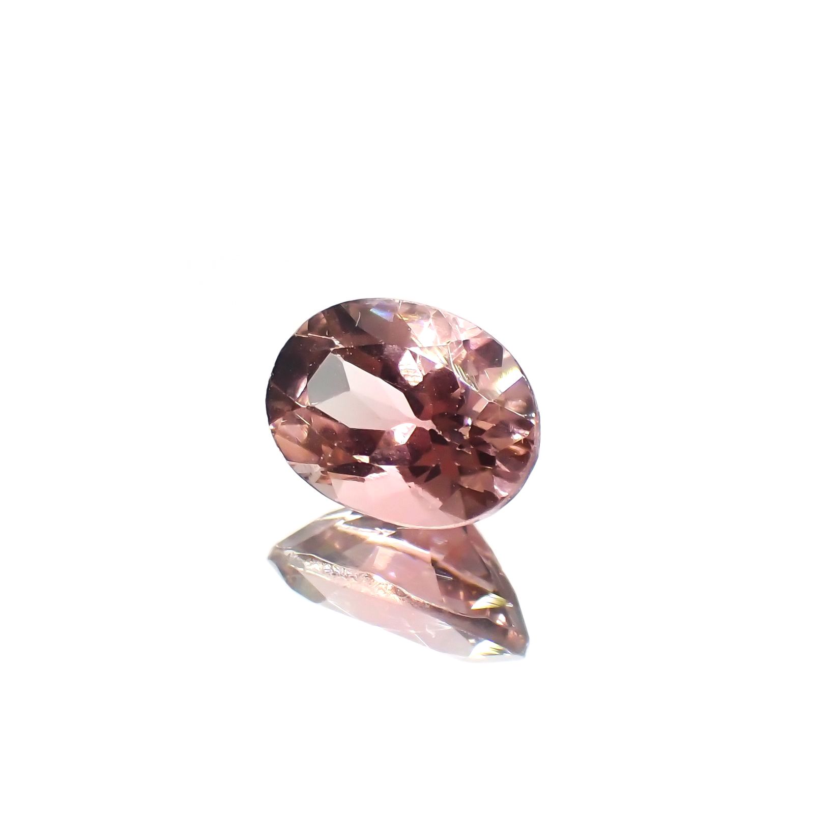 バイカラートルマリン(宝石名トルマリン)コンゴ産 1.23ct 識別済[220115001]7.9x5.8mm前後