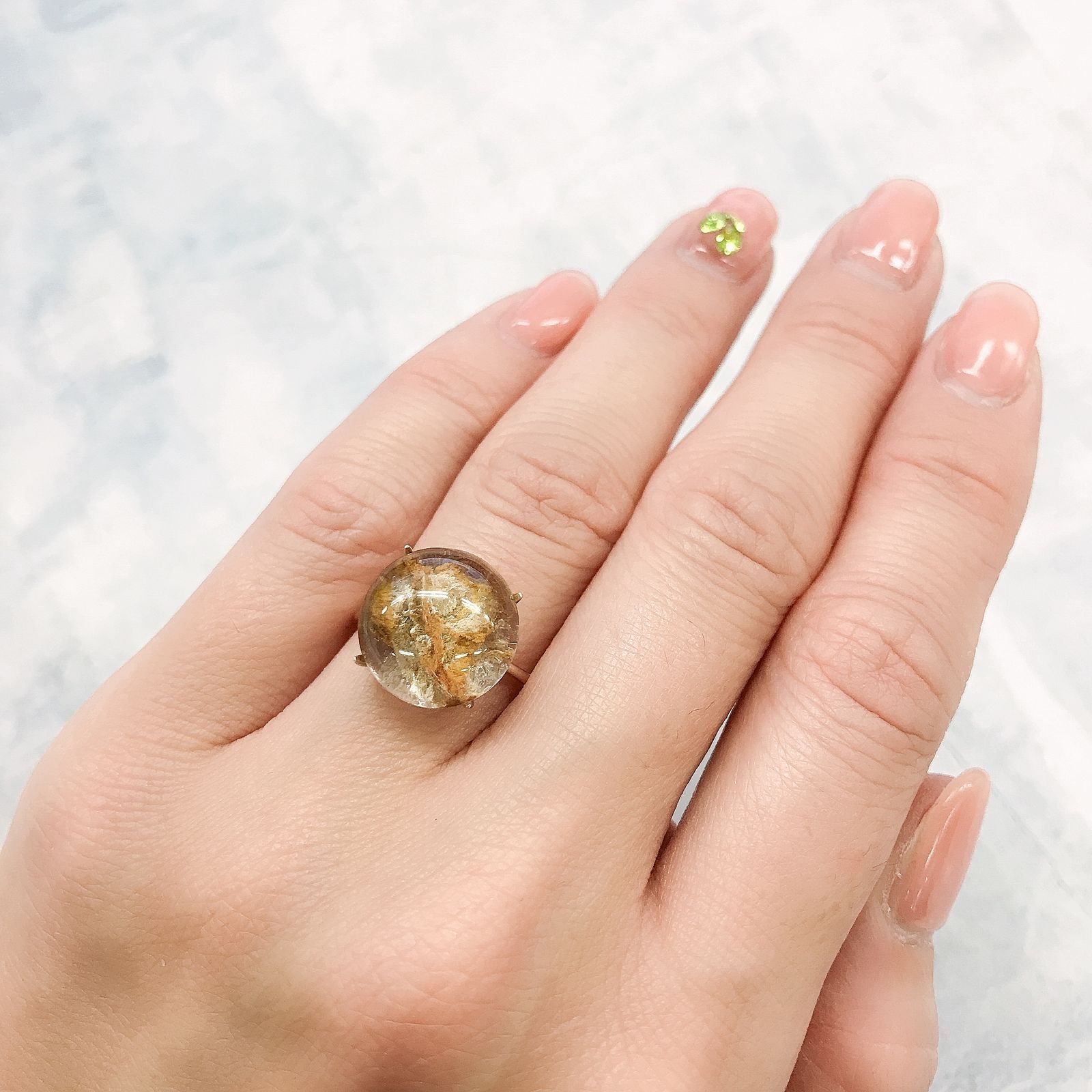 ガーデンクォーツ ブラジル産 9.48ct[220115326]13.5x13.3mm前後
