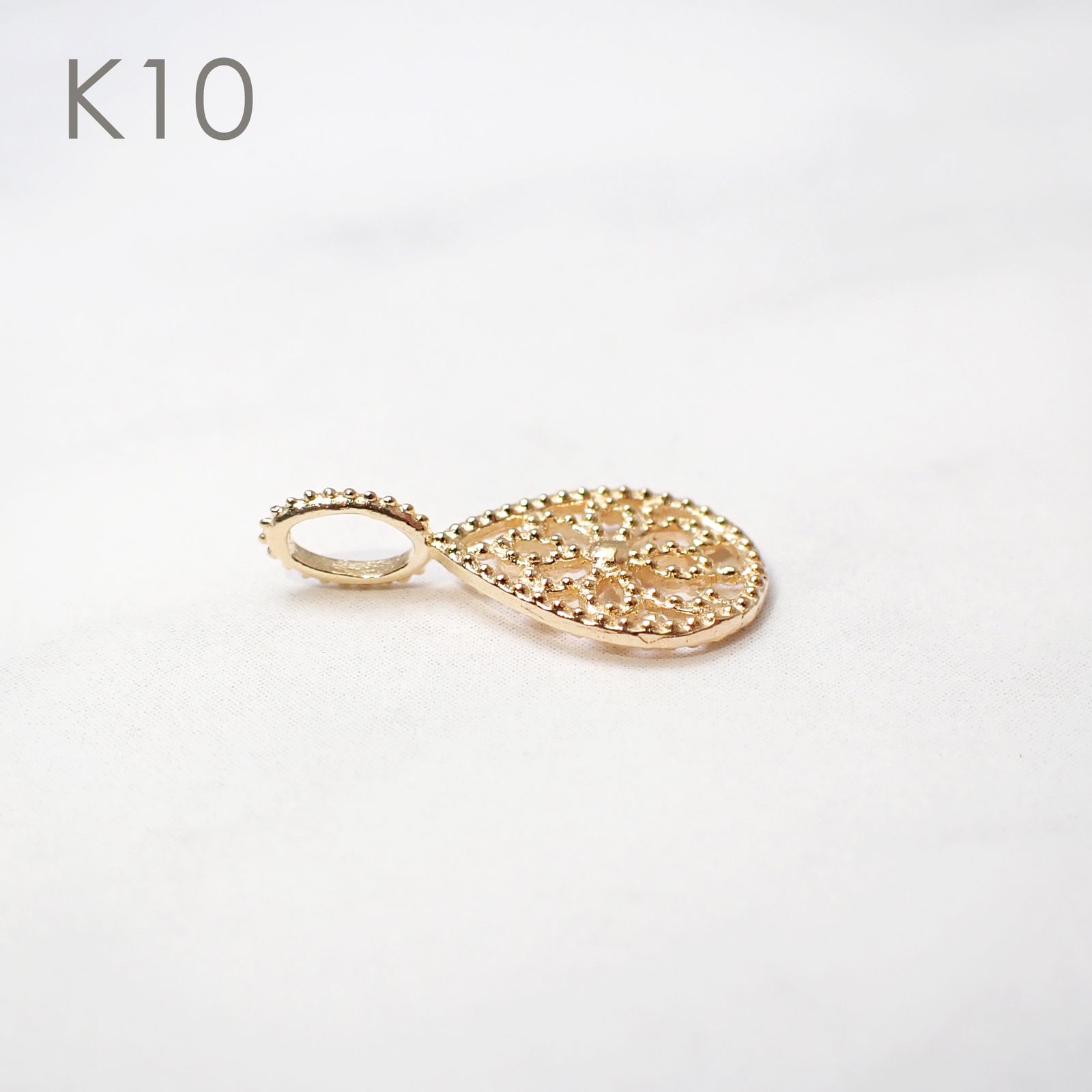 ◇K18/K10 Beata（ビィータ）◇ティアドロップ [ラッキーチャーム/ペンダントトップ※チェーン別売り]