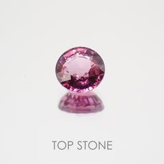 ロードライトガーネット(宝石名ガーネット) ブラジル産 0.79ct 識別済[21059679]5.4×5.4mm前後