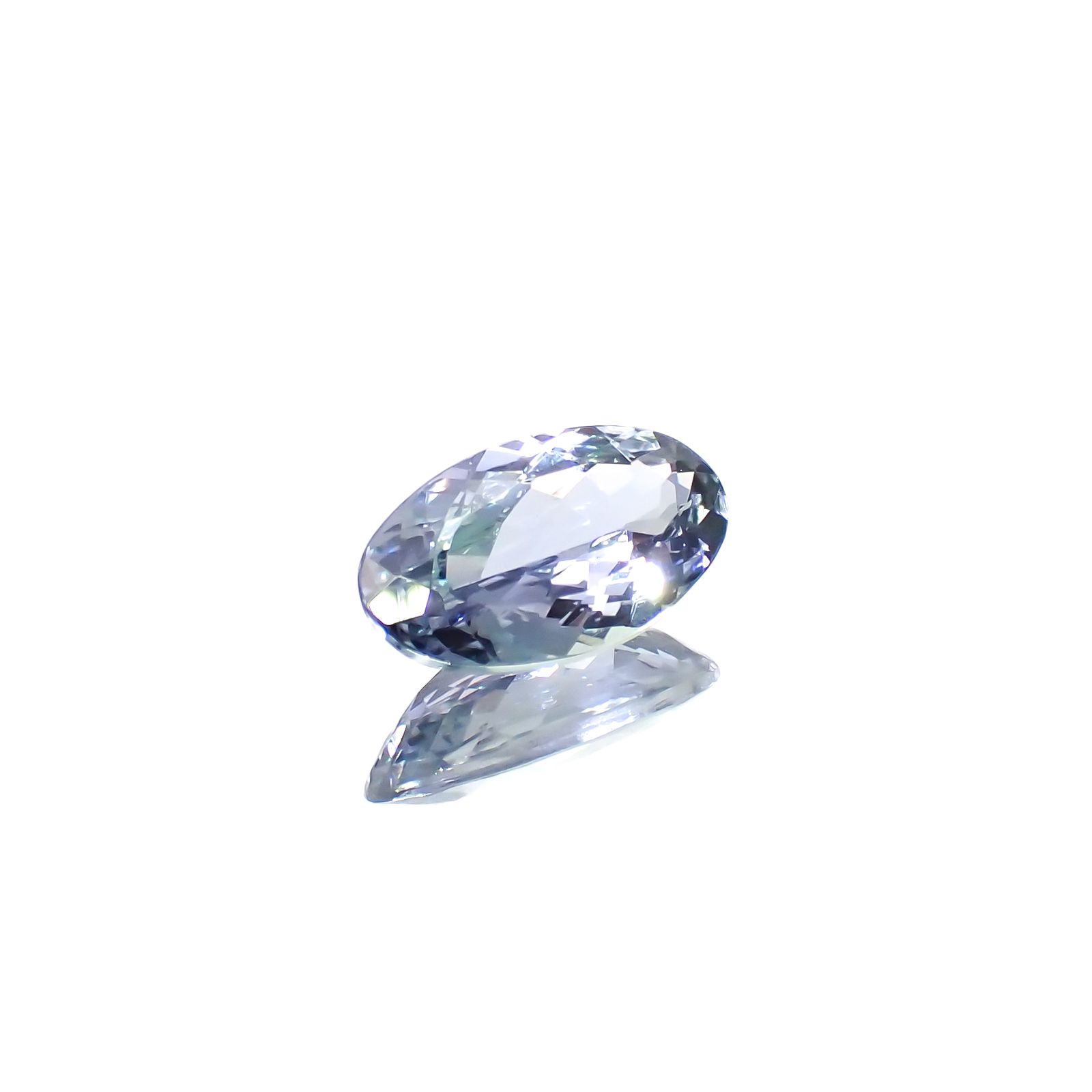 バイカラータンザナイト(宝石名タンザナイト)タンザニア産 1.35ct 識別済[231224649]9.8x5.5mm前後