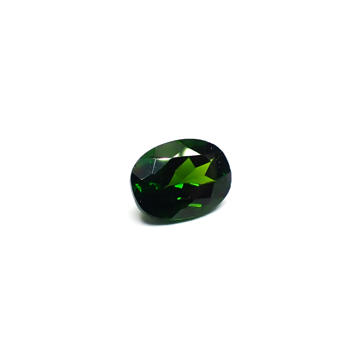 クロムダイオプサイド(宝石名クロム・ダイオプサイド)ロシア産 識別済 0.99ct / 7.1x5.2mm前後 [260432093]