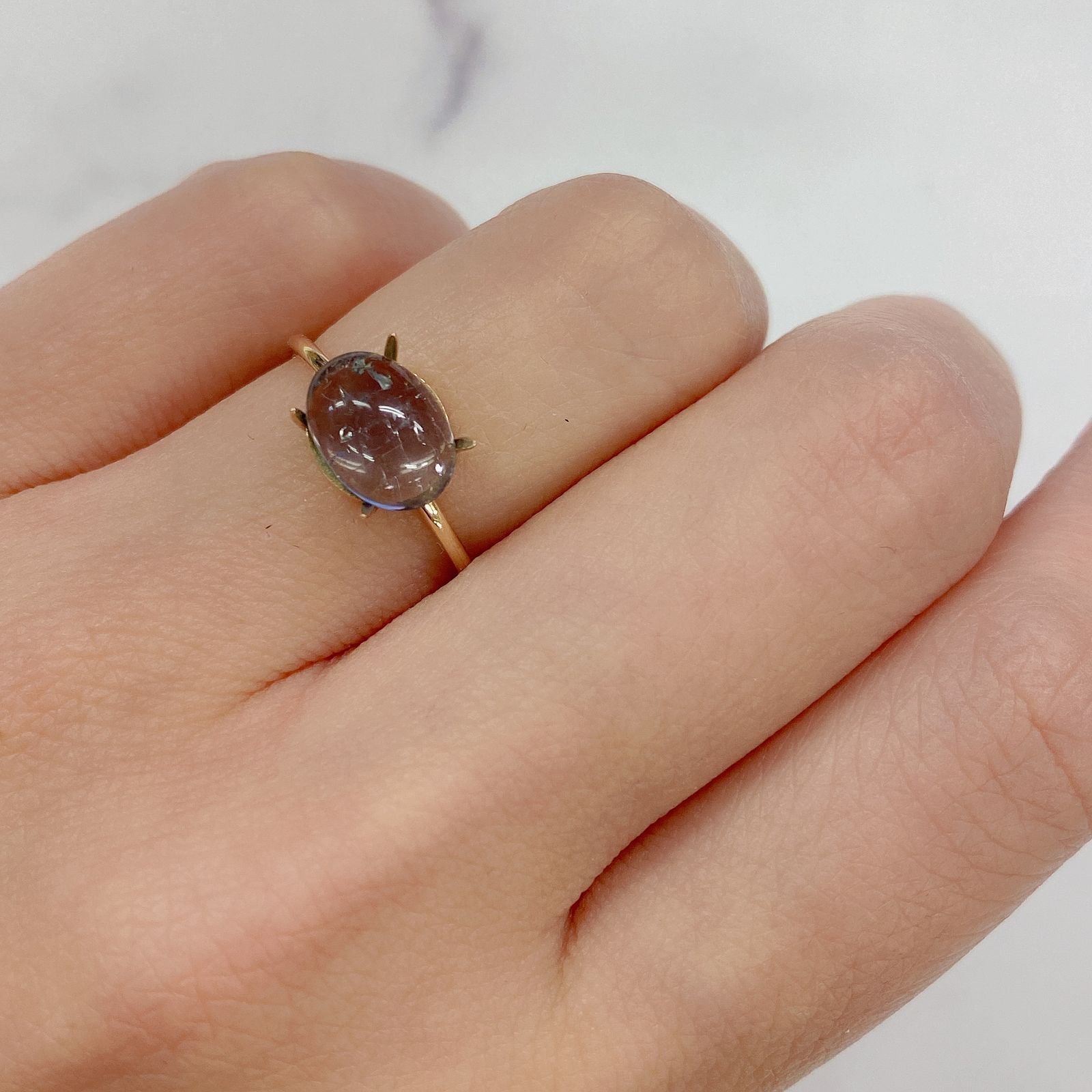 フローライト フルオレッセンス(宝石名フルオライト)イギリス・ロジャリー鉱山産 1.99ct 識別済[211113765]9.3x6.8mm前後