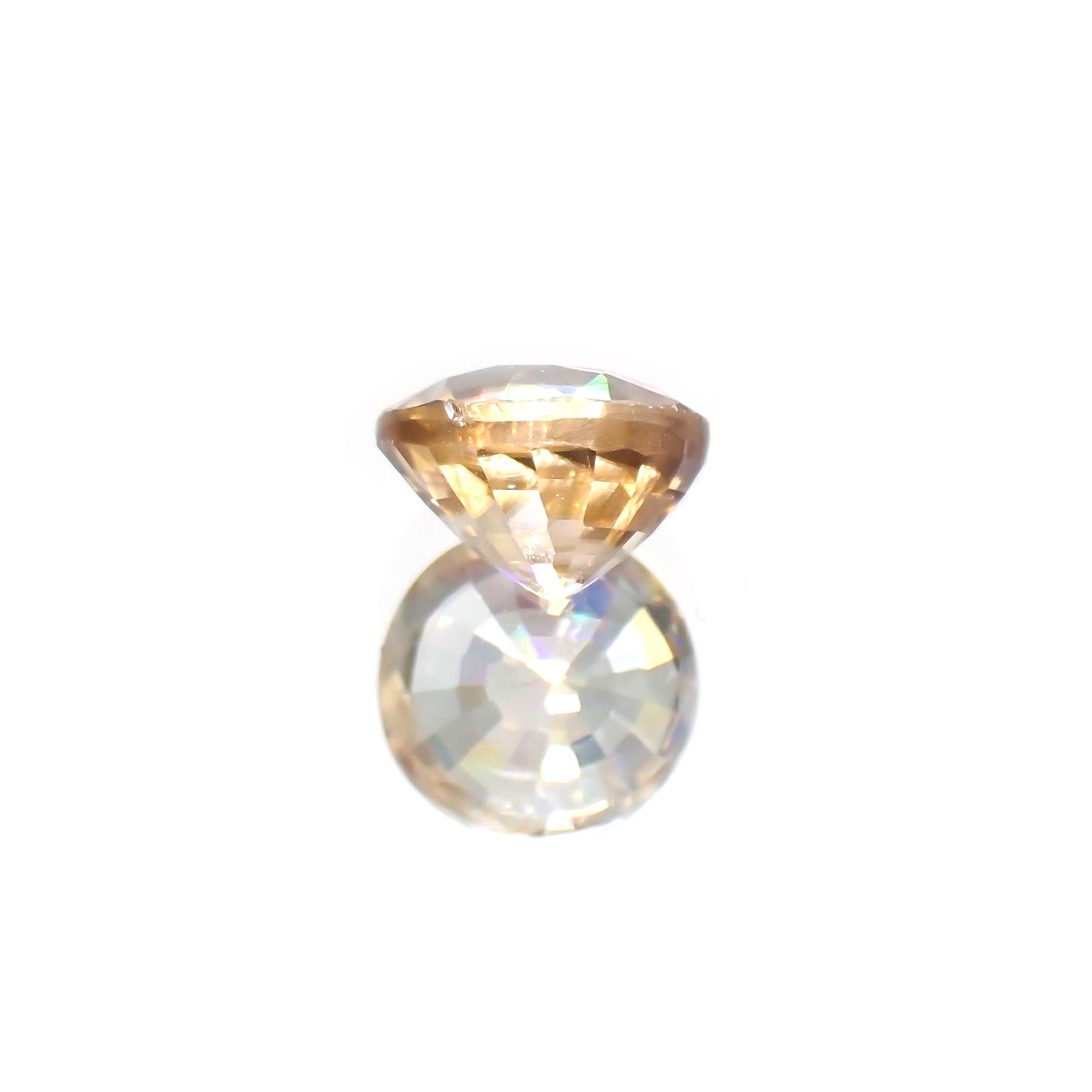 イエロージルコン(宝石名ジルコン)スリランカ/カンボジア産 1.94ct 識別済[220114829]6.7x6.6mm前後