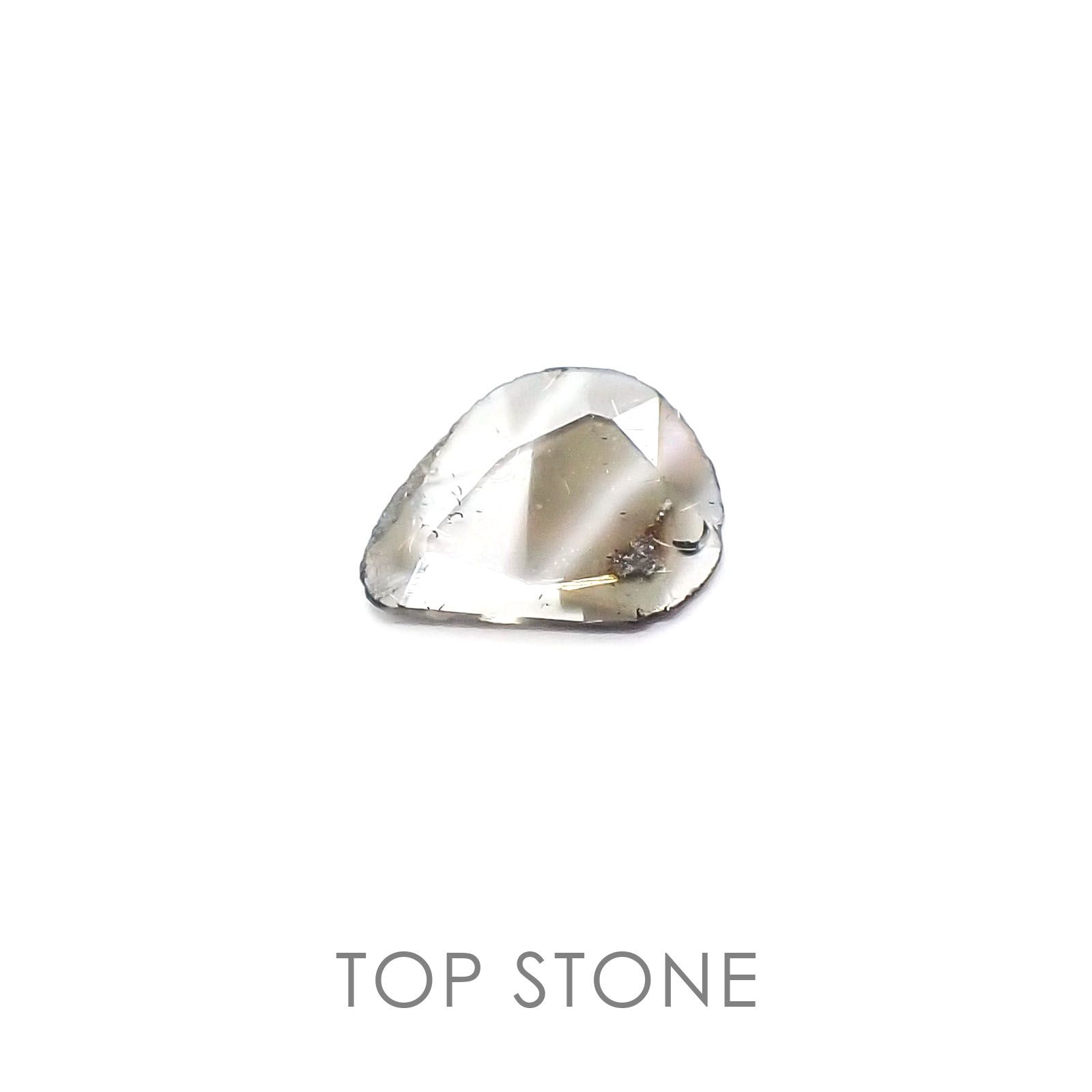 スライスカットダイヤモンド(宝石名ダイアモンド) 南アフリカ産 0.16ct 識別済[20106579]6.3×4.6mm前後