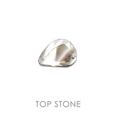 スライスカットダイヤモンド(宝石名ダイアモンド) 南アフリカ産 0.16ct 識別済[20106579]6.3×4.6mm前後