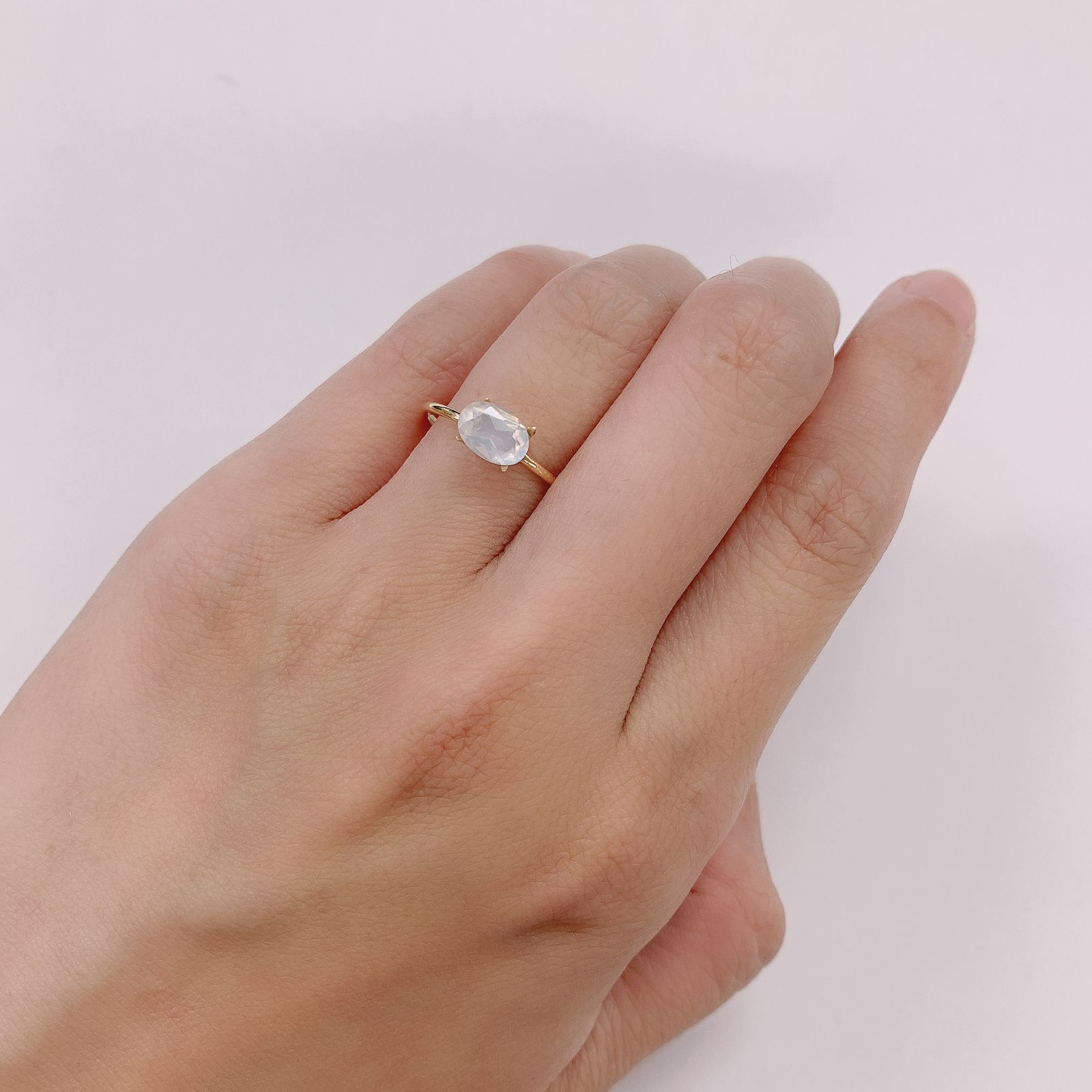 ムーンストーン(宝石名ムーンストーン) インド/スリランカ産 0.67ct 識別済[210812742]7×5mm前後