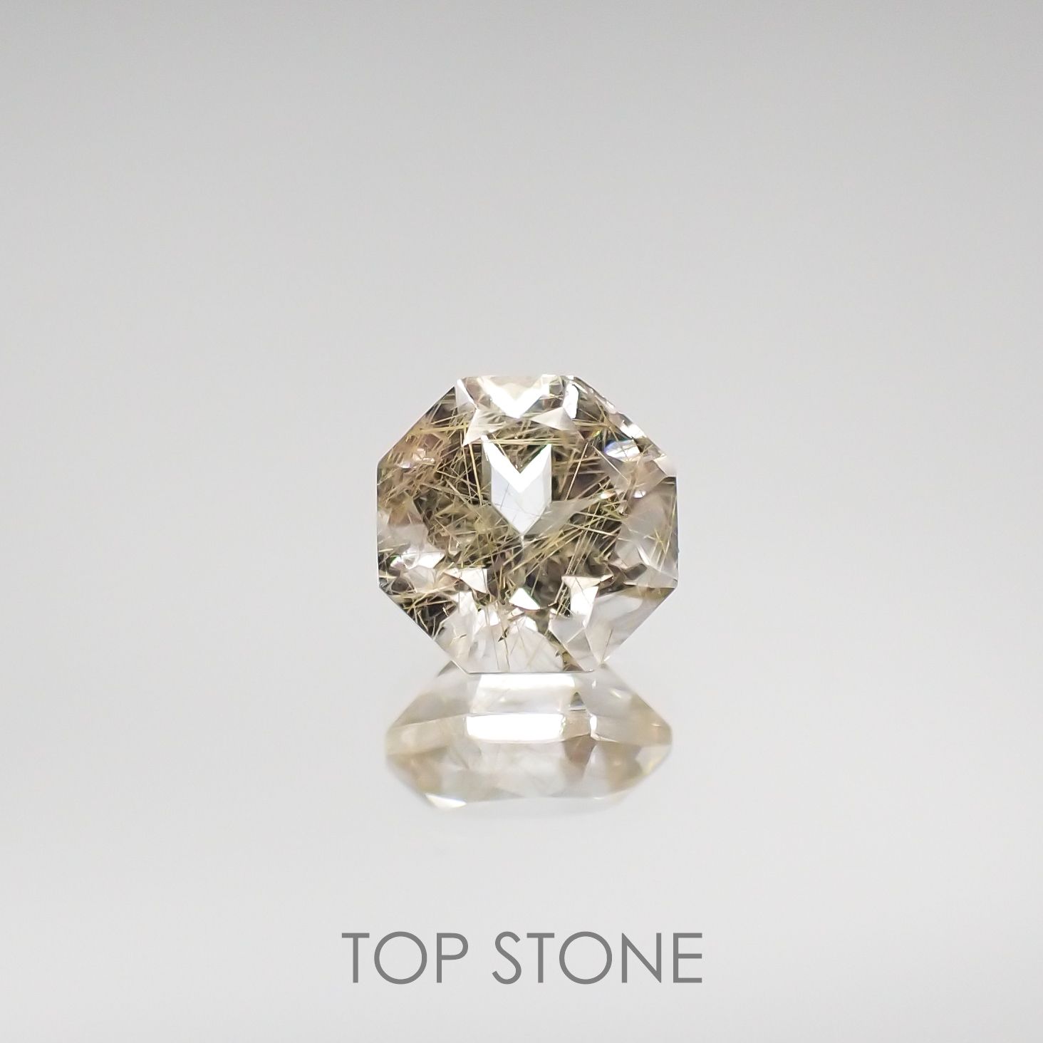 ◇オクタゴンカット◇ルチルクォーツSA ブラジル産 ルース 0.53ct[210611307]5.1×5mm前後